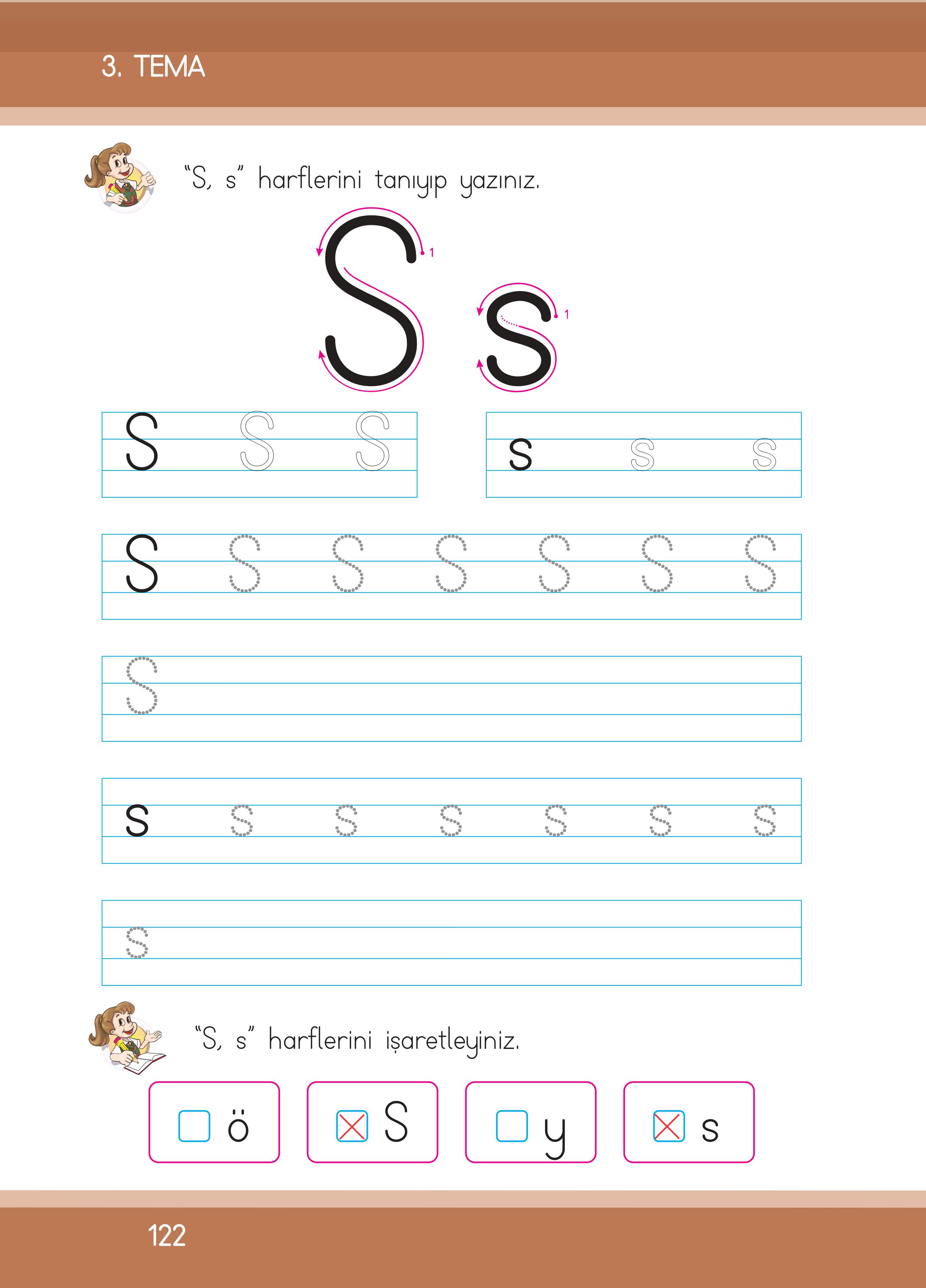 1. Sınıf İlke Yayınları İlk Okuma Yazma Ders Kitabı Sayfa 122 Cevapları