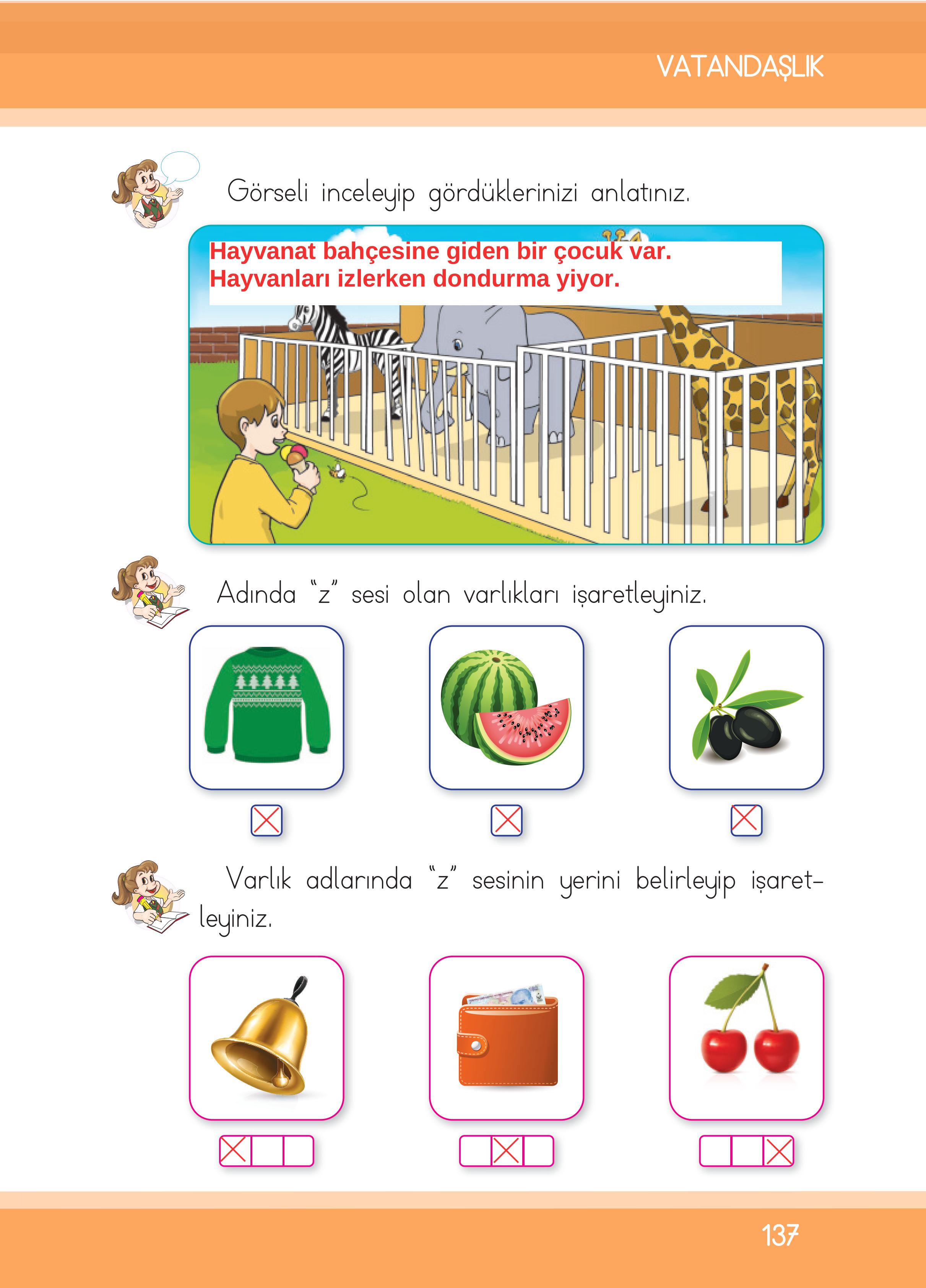 1. Sınıf İlke Yayınları İlk Okuma Yazma Ders Kitabı Sayfa 137 Cevapları