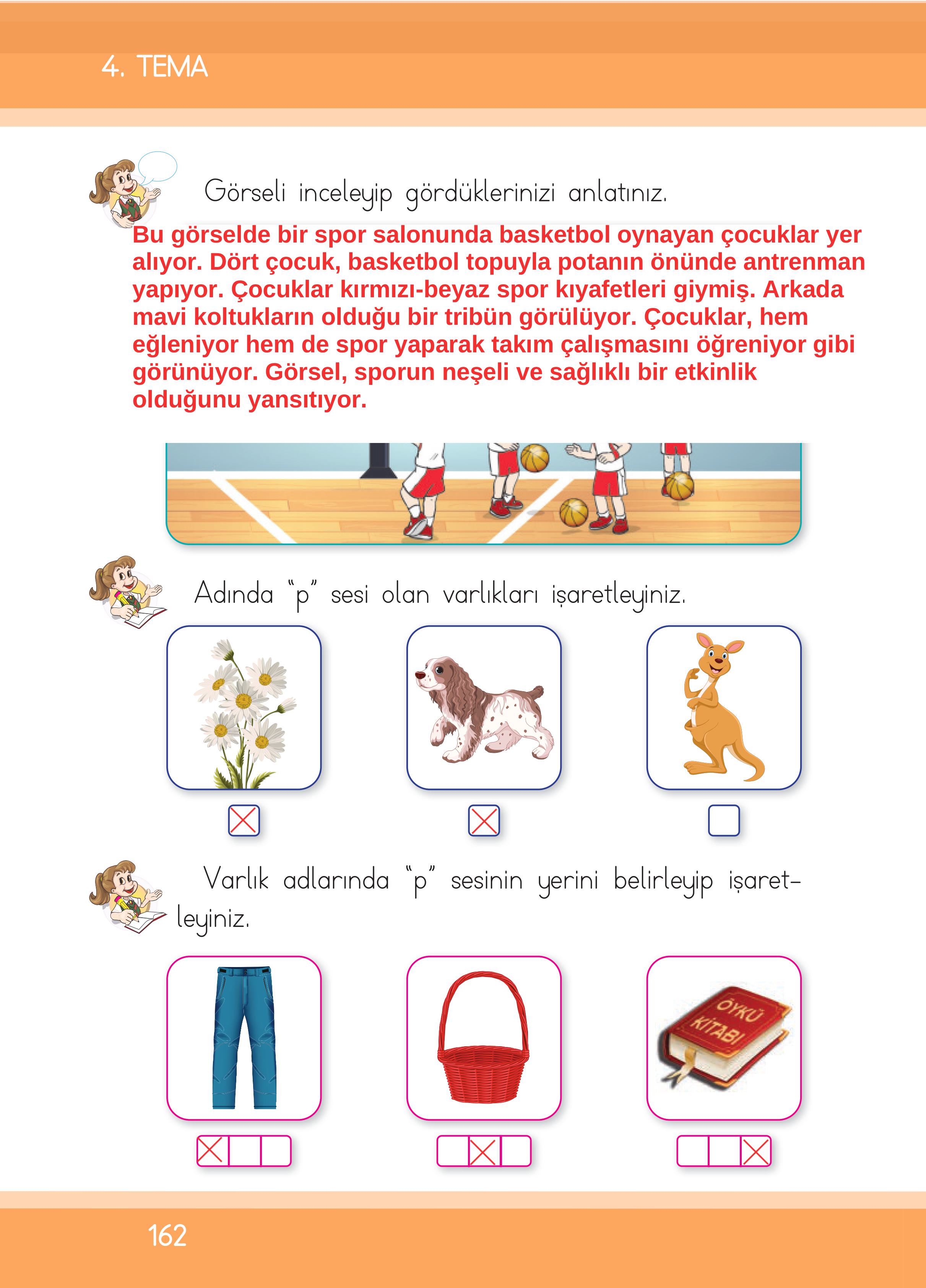 1. Sınıf İlke Yayınları İlk Okuma Yazma Ders Kitabı Sayfa 162 Cevapları