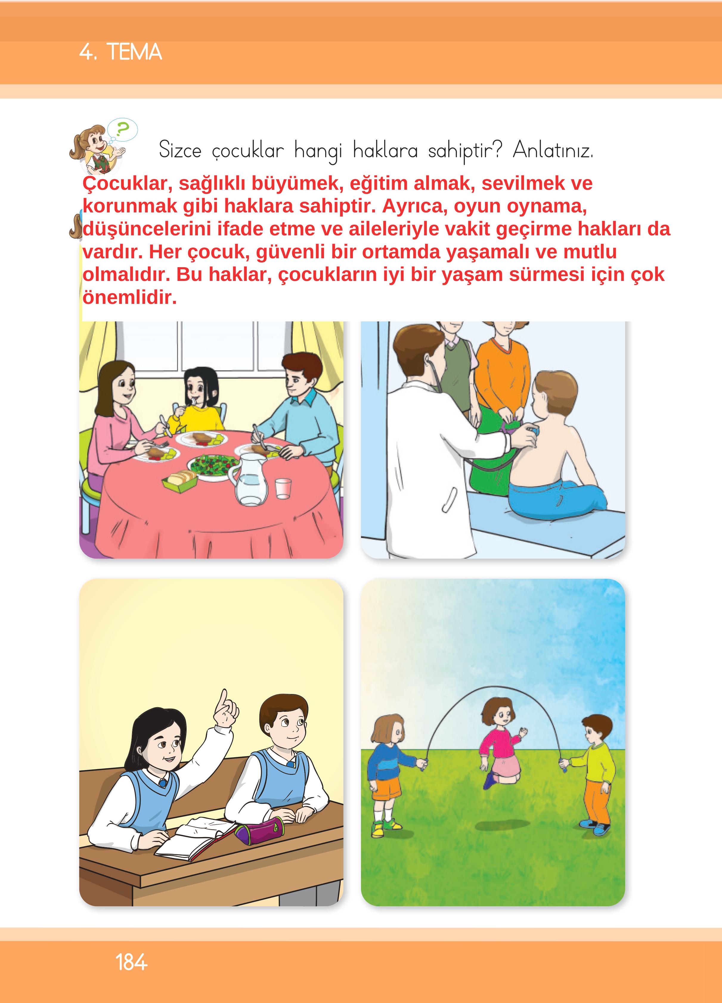 1. Sınıf İlke Yayınları İlk Okuma Yazma Ders Kitabı Sayfa 184 Cevapları