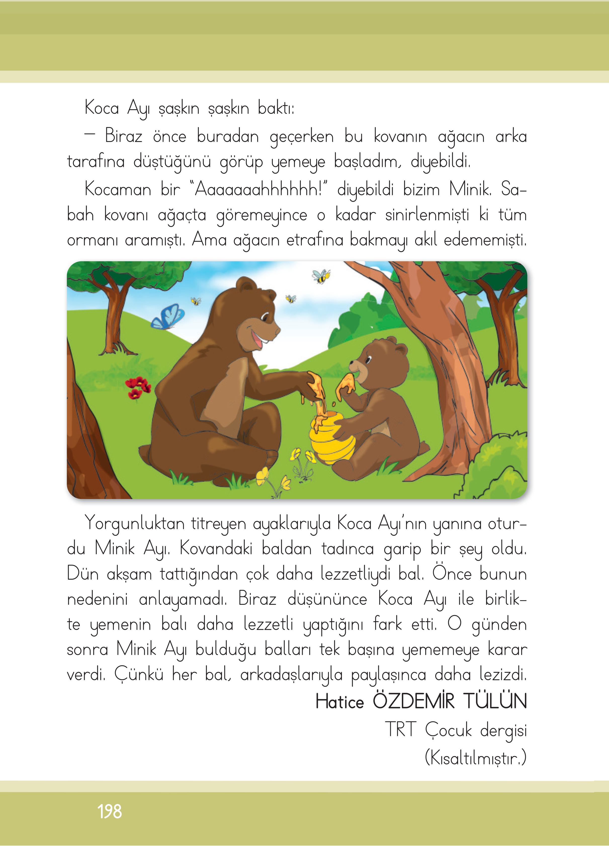 1. Sınıf İlke Yayınları İlk Okuma Yazma Ders Kitabı Sayfa 198 Cevapları