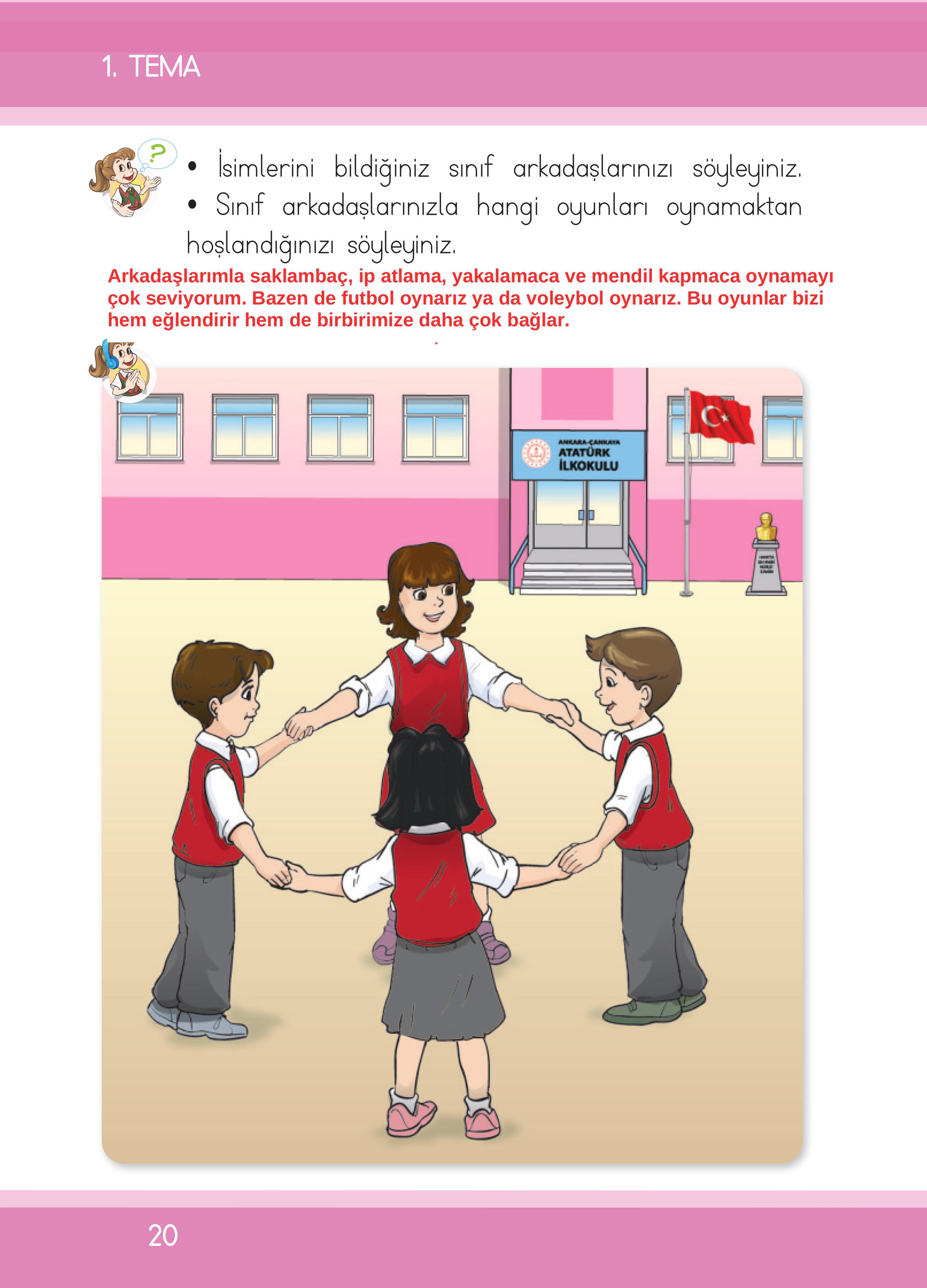 1. Sınıf İlke Yayınları İlk Okuma Yazma Ders Kitabı Sayfa 20 Cevapları