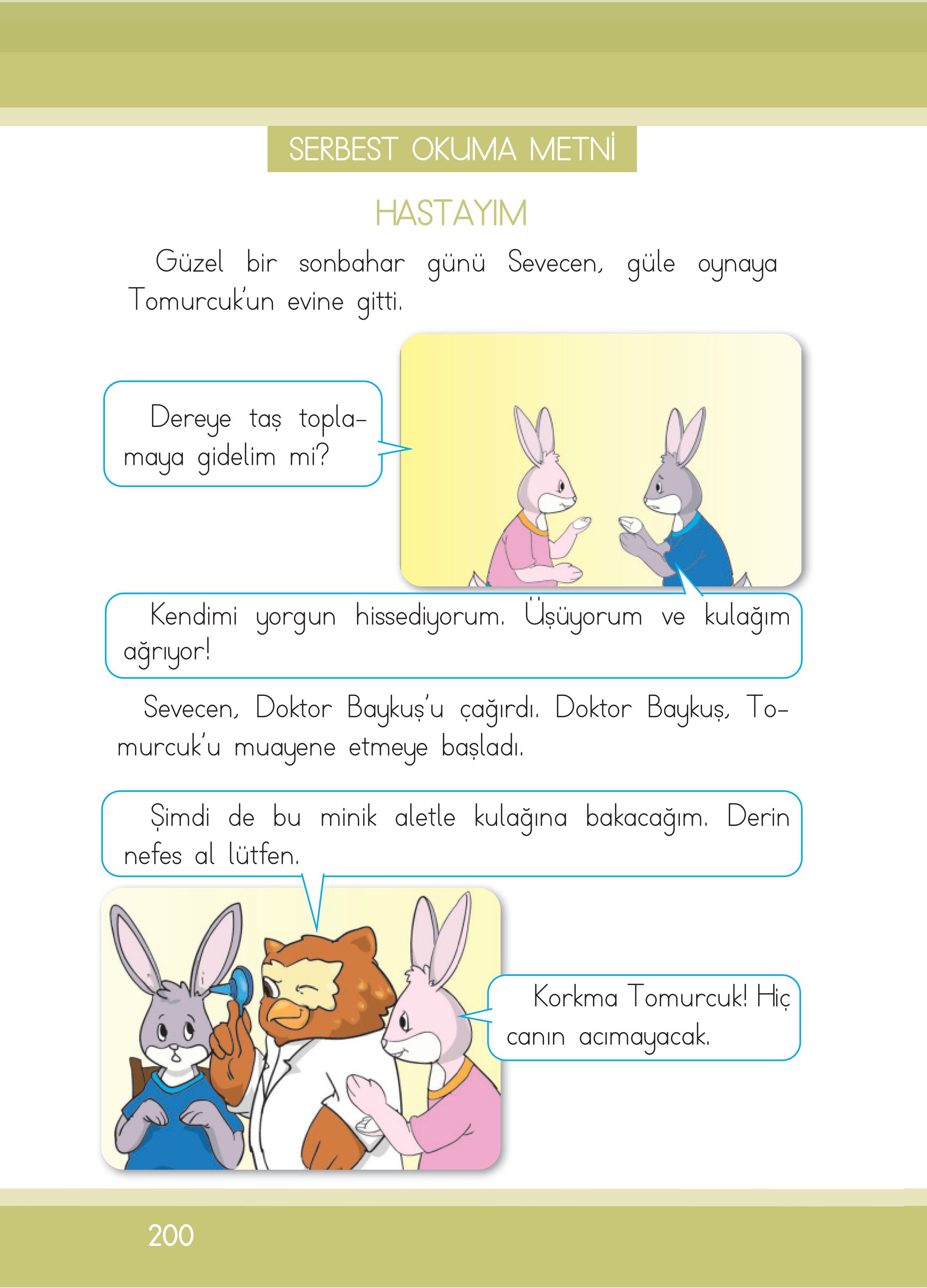 1. Sınıf İlke Yayınları İlk Okuma Yazma Ders Kitabı Sayfa 200 Cevapları