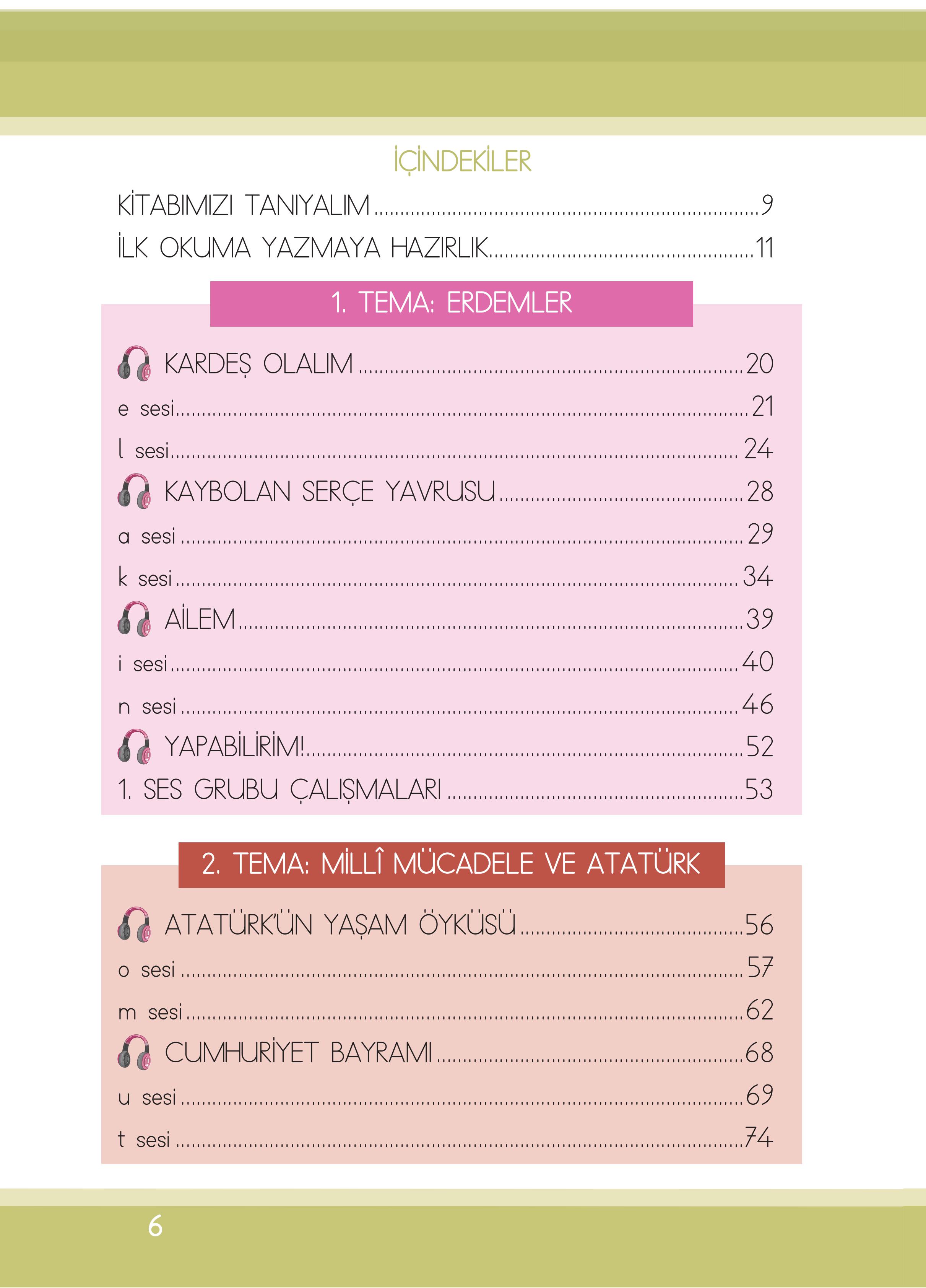 1. Sınıf İlke Yayınları İlk Okuma Yazma Ders Kitabı Sayfa 6 Cevapları