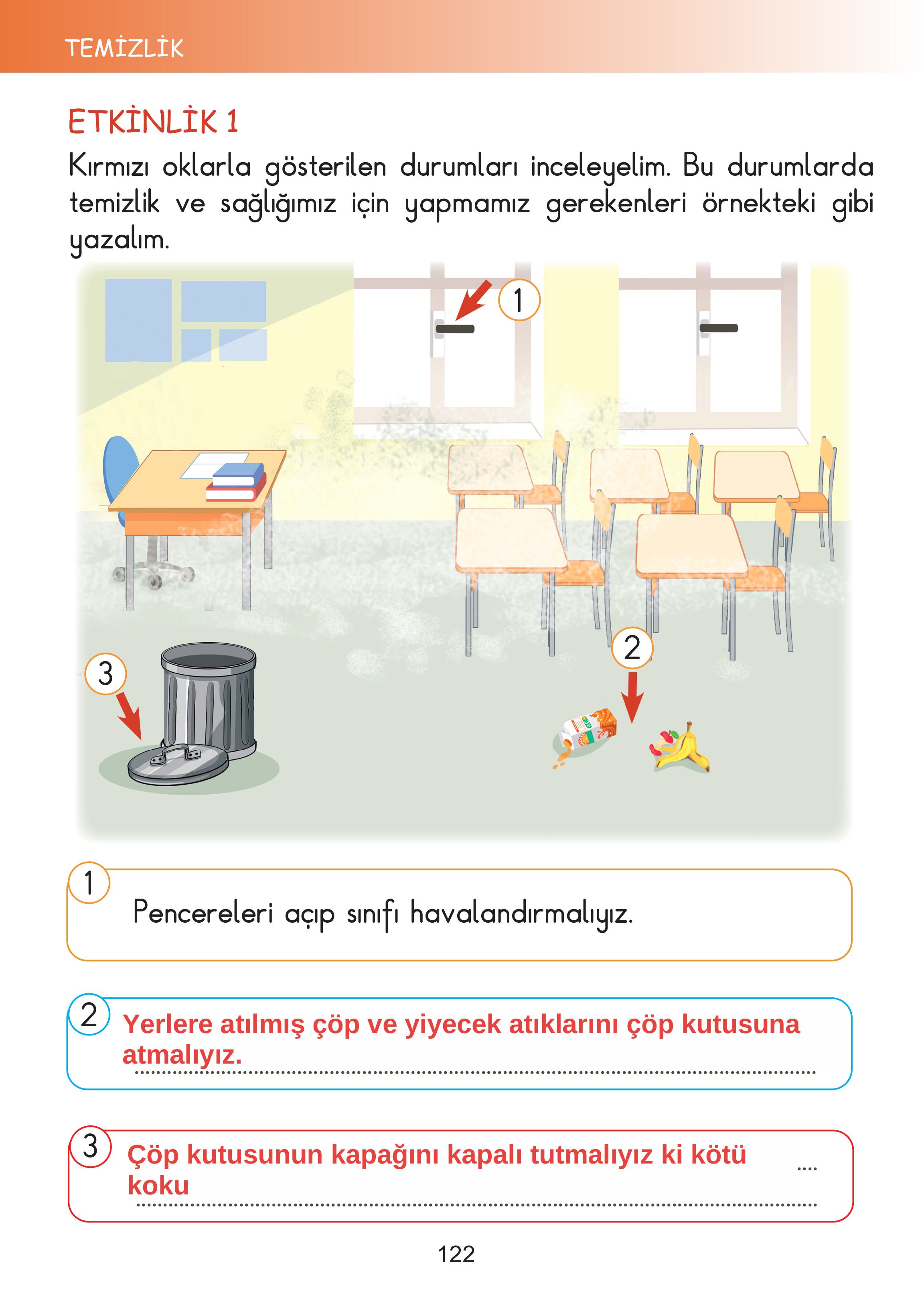 2. Sınıf Meb Yayınları Hayat Bilgisi Ders Kitabı Sayfa 122 Cevapları