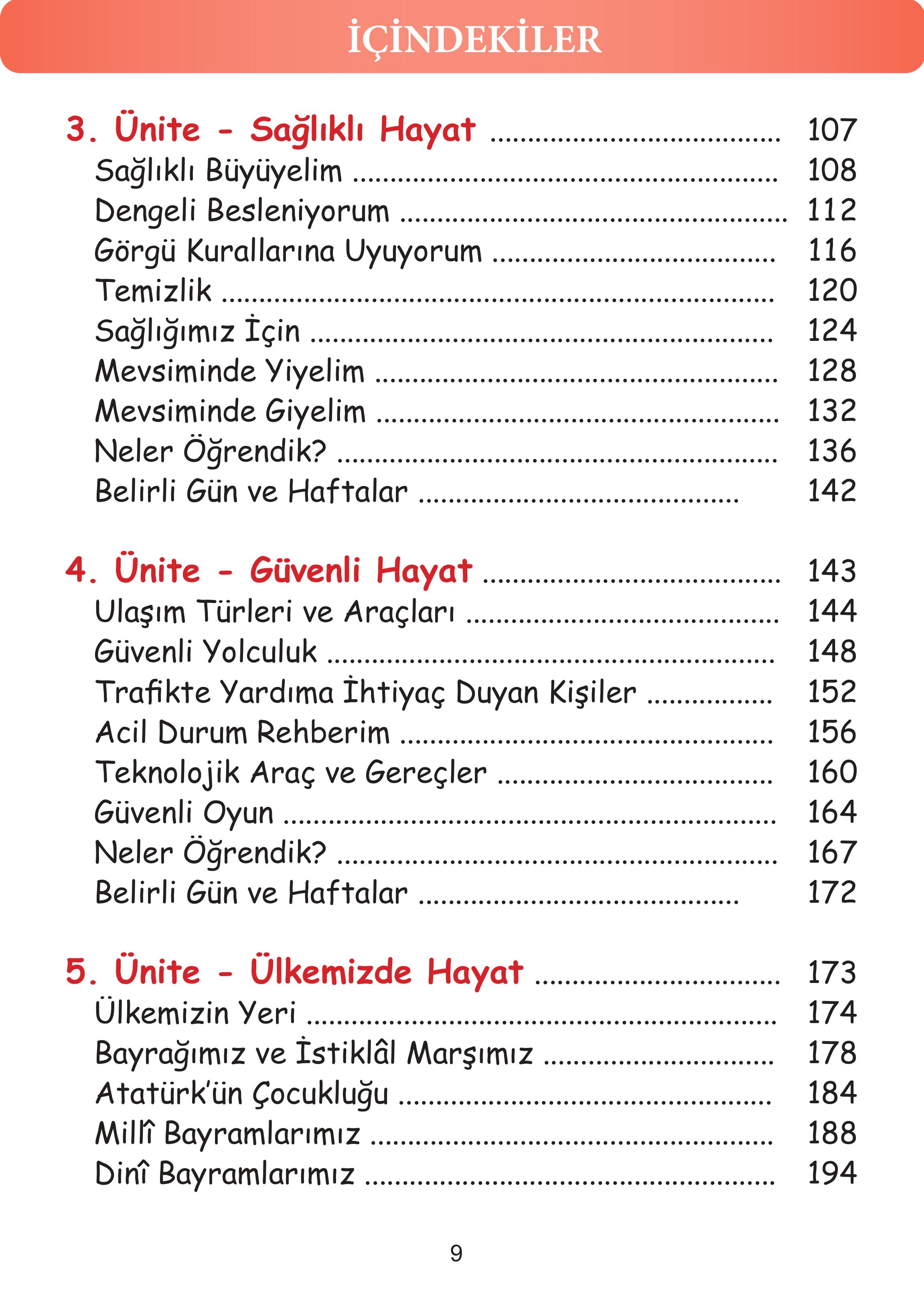 2. Sınıf Meb Yayınları Hayat Bilgisi Ders Kitabı Sayfa 9 Cevapları