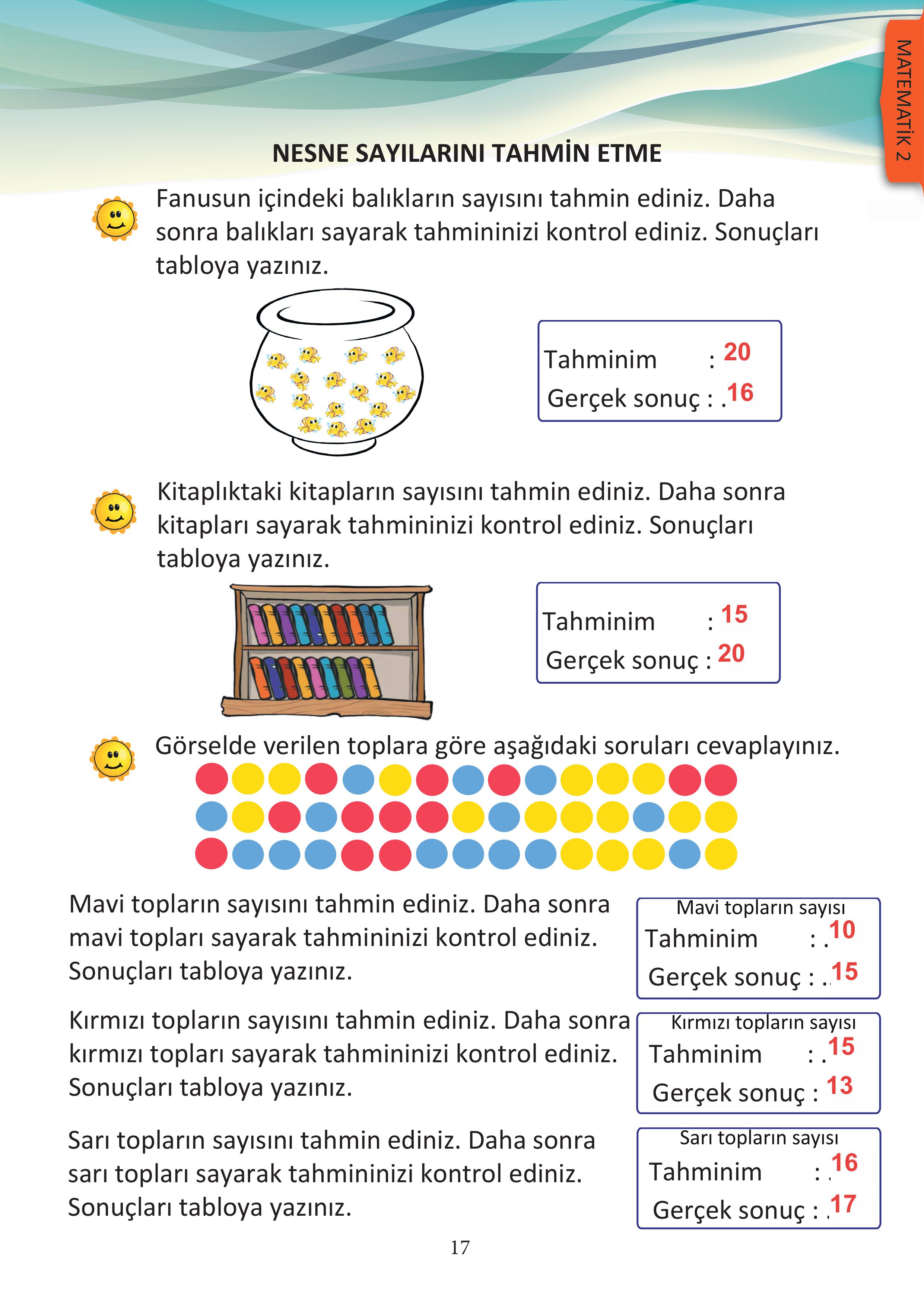 3. Sınıf Meb Yayınları Matematik Ders Kitabı Sayfa 17 Cevapları