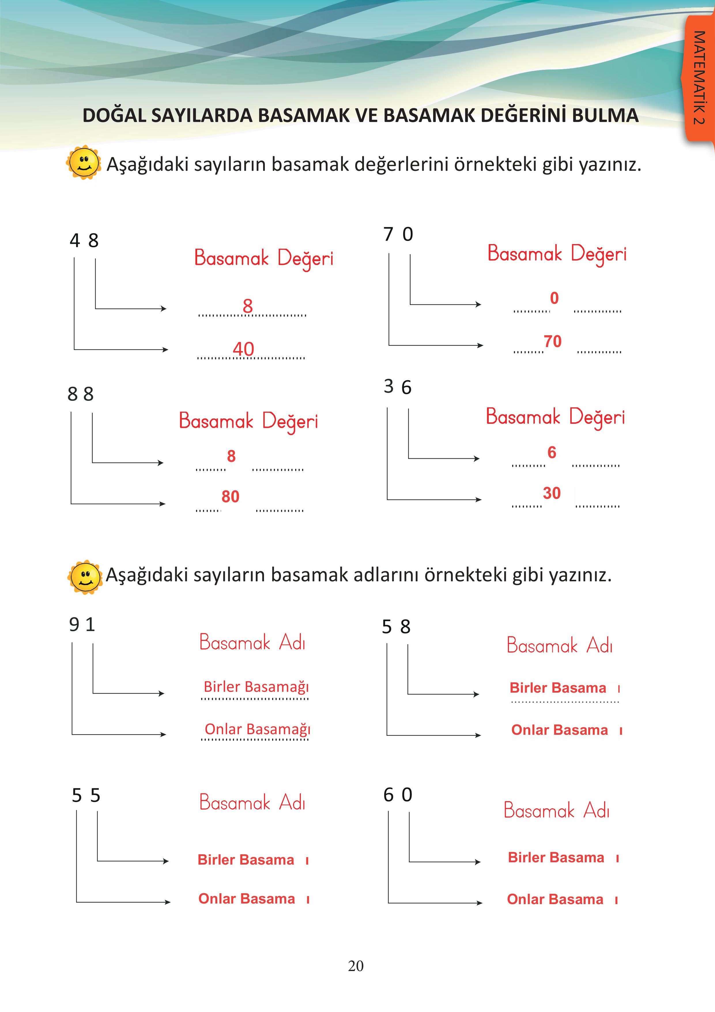 3. Sınıf Meb Yayınları Matematik Ders Kitabı Sayfa 20 Cevapları