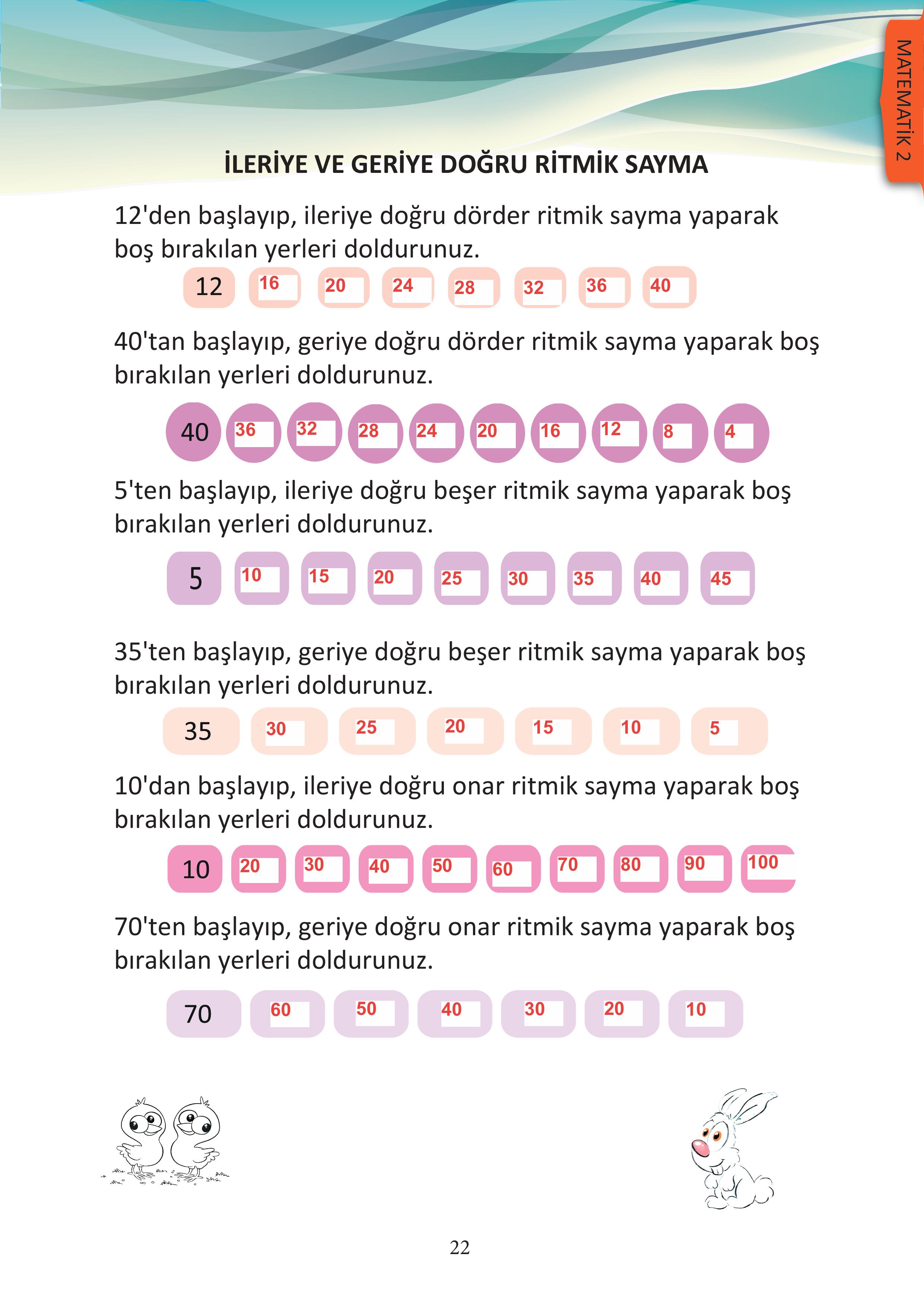 3. Sınıf Meb Yayınları Matematik Ders Kitabı Sayfa 22 Cevapları