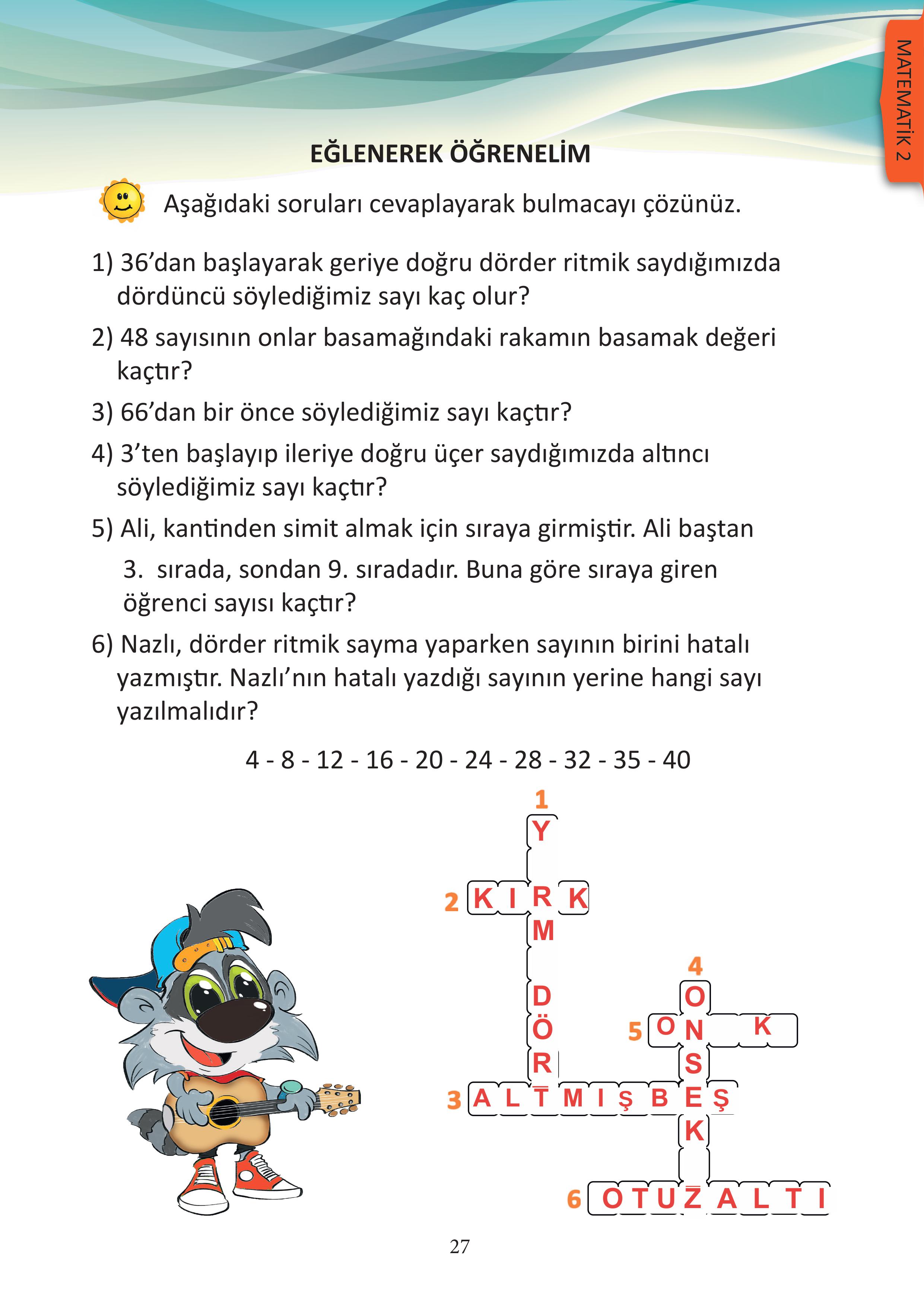 3. Sınıf Meb Yayınları Matematik Ders Kitabı Sayfa 27 Cevapları