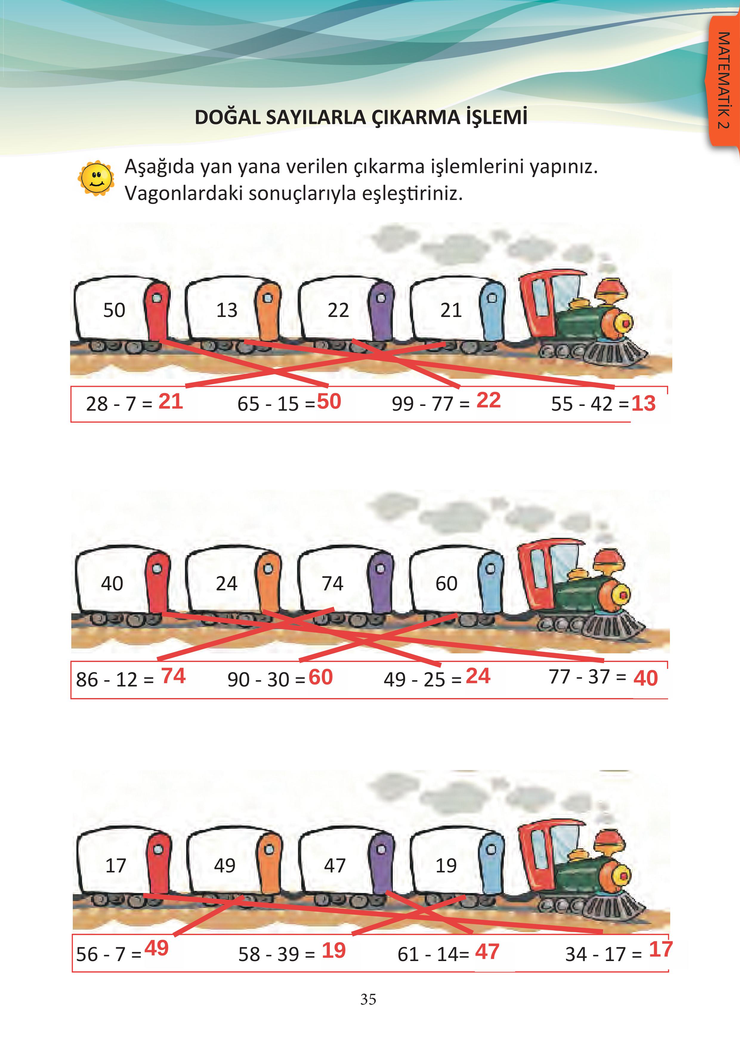 3. Sınıf Meb Yayınları Matematik Ders Kitabı Sayfa 35 Cevapları