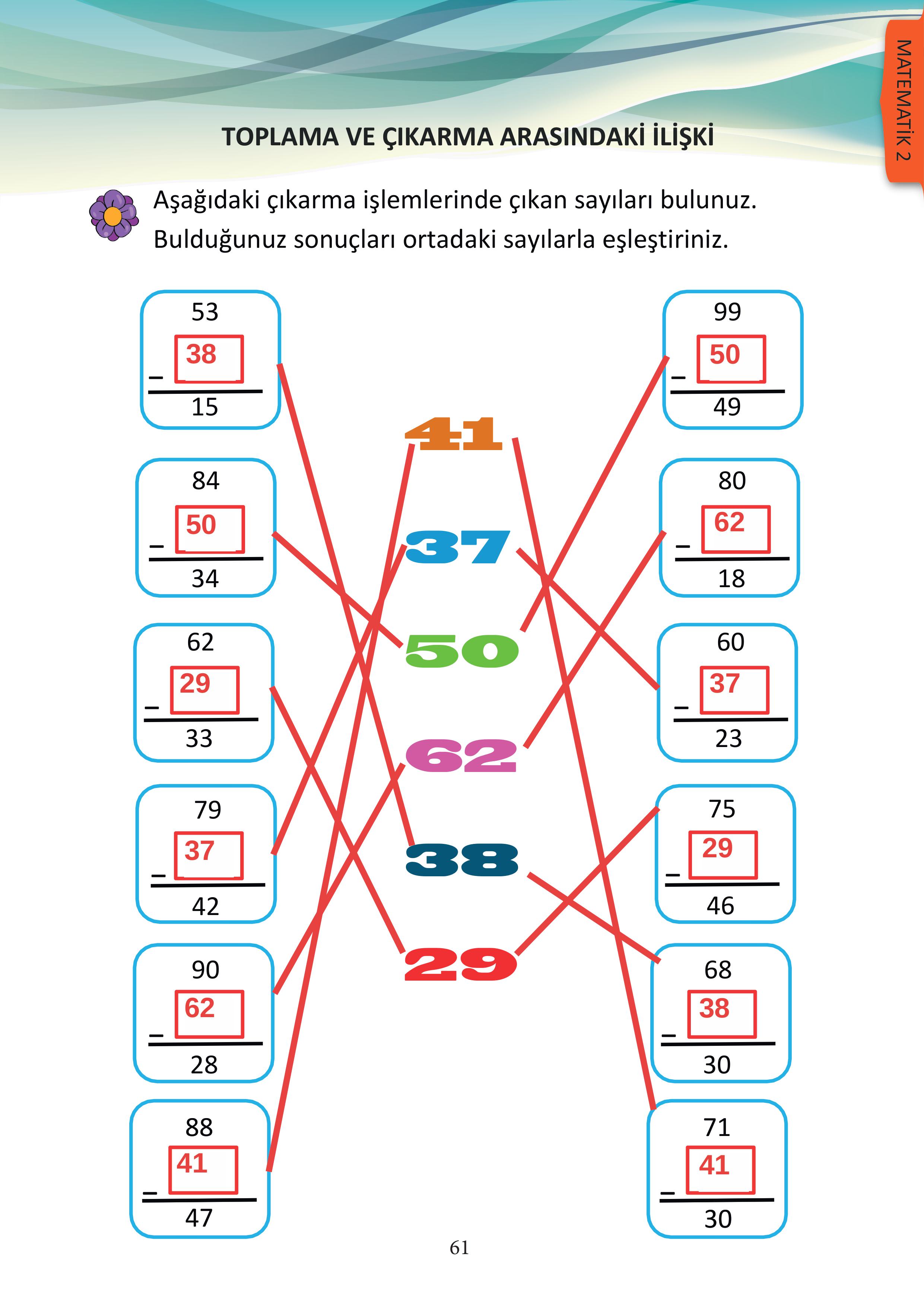 3. Sınıf Meb Yayınları Matematik Ders Kitabı Sayfa 61 Cevapları