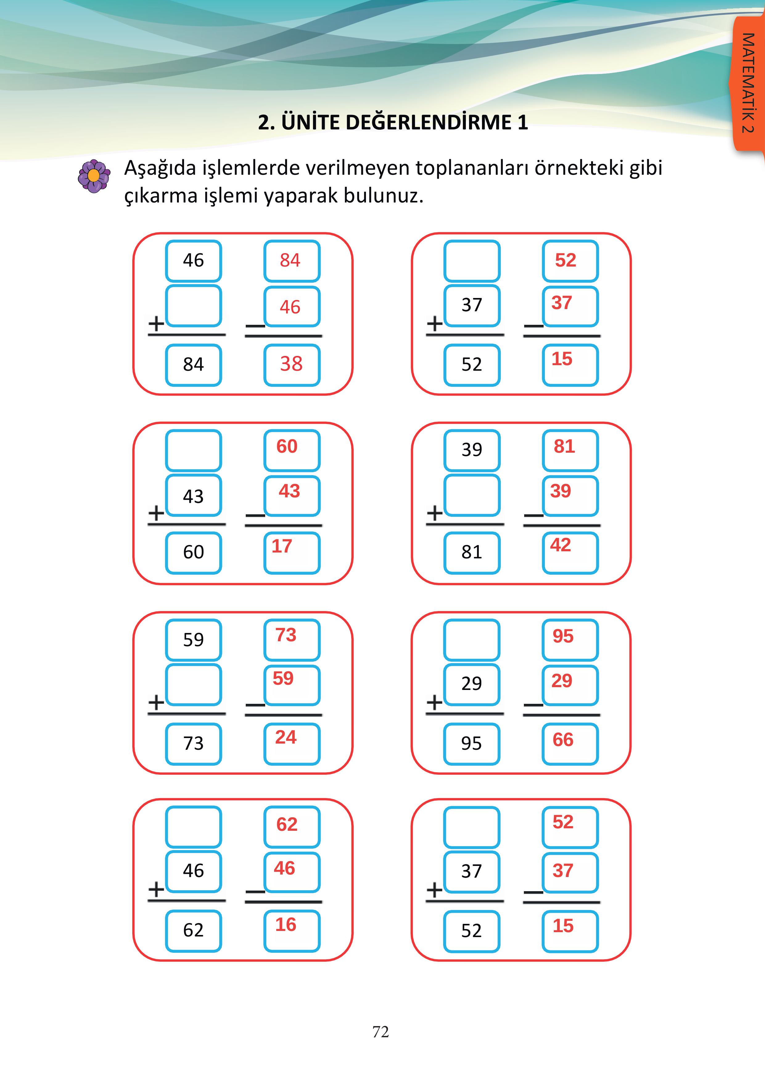 3. Sınıf Meb Yayınları Matematik Ders Kitabı Sayfa 72 Cevapları