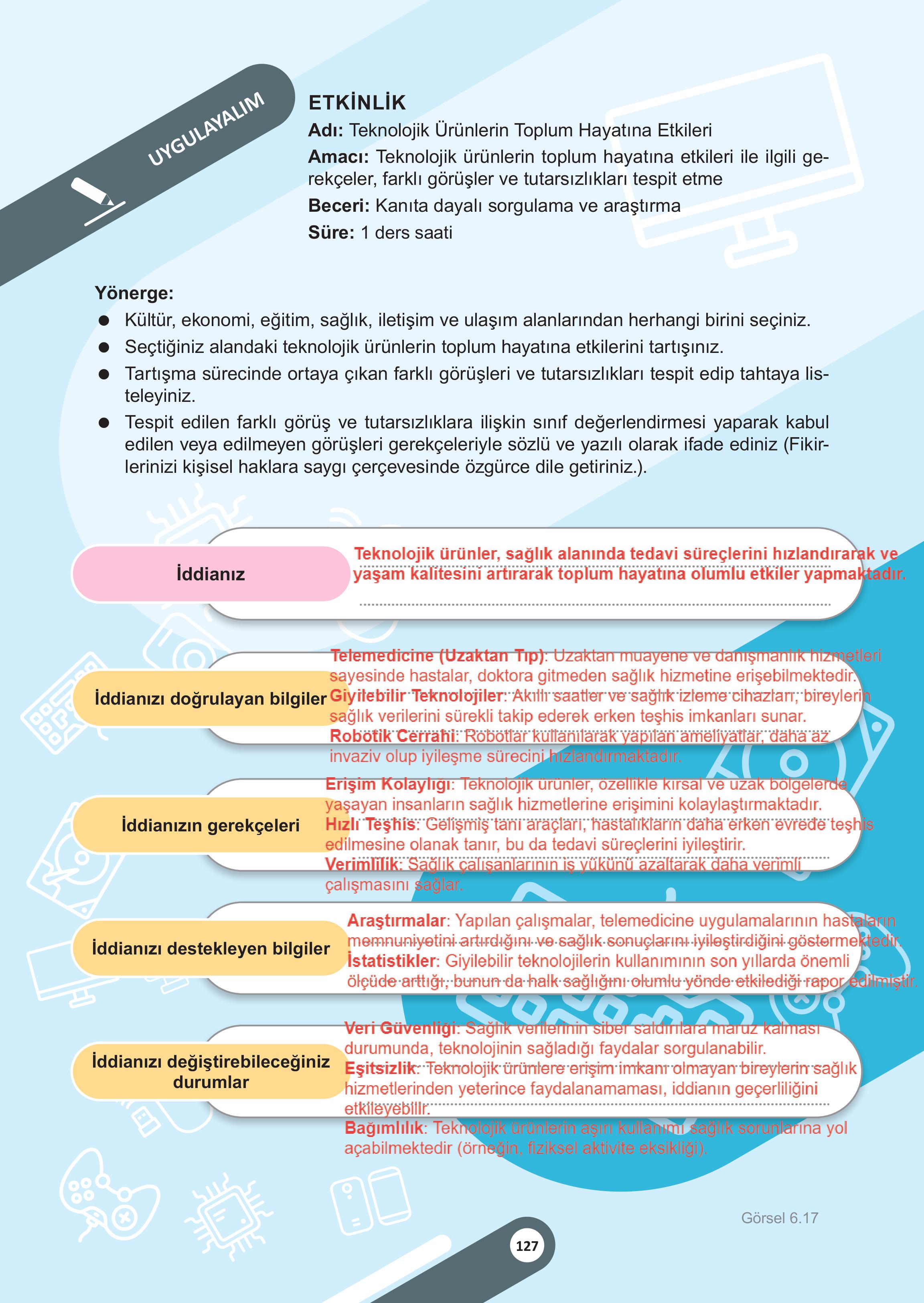 5. Sınıf Meb Yayınları Sosyal Bilgiler 2. Kitap Ders Kitabı Sayfa 127 Cevapları