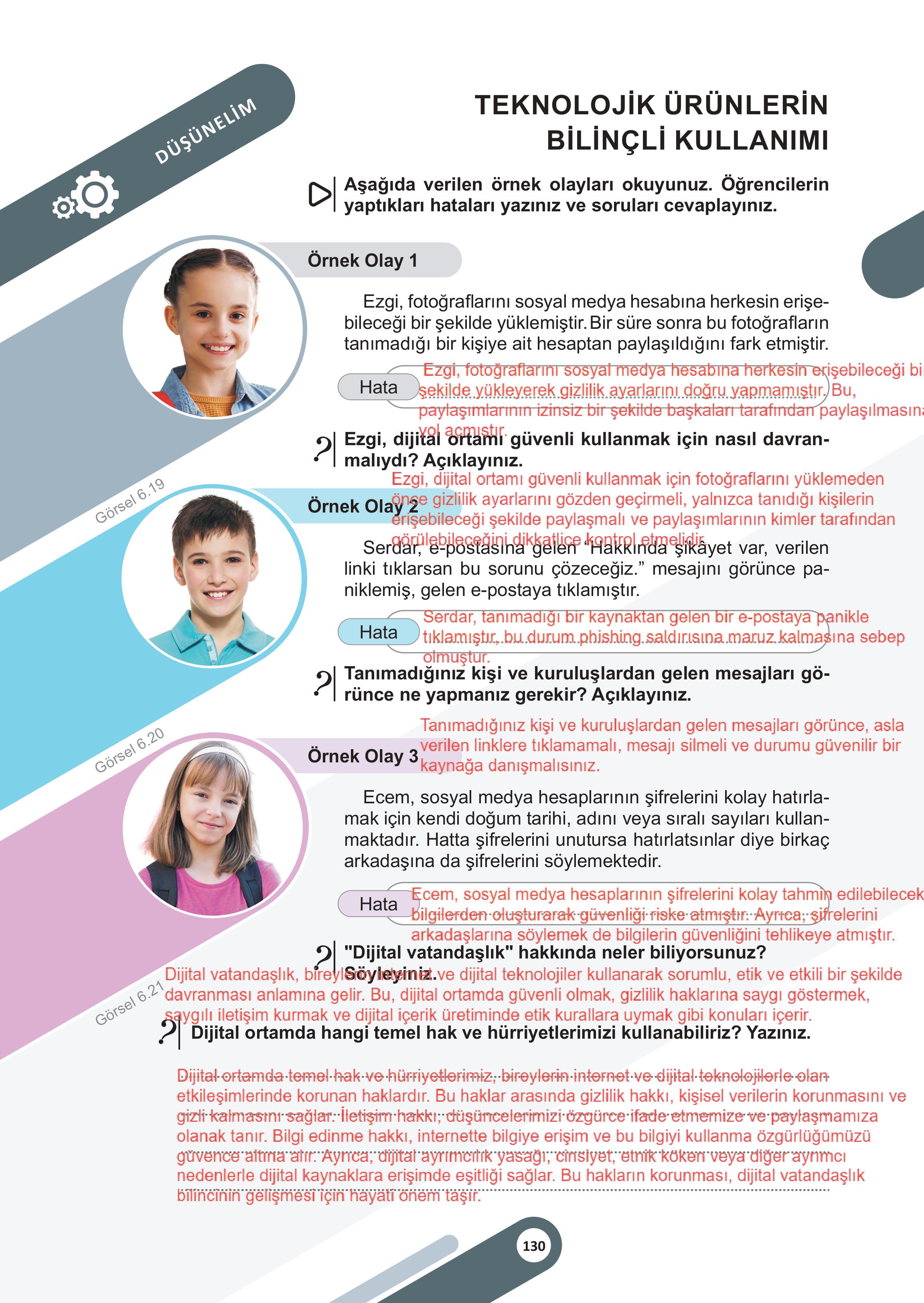 5. Sınıf Meb Yayınları Sosyal Bilgiler 2. Kitap Ders Kitabı Sayfa 130 Cevapları