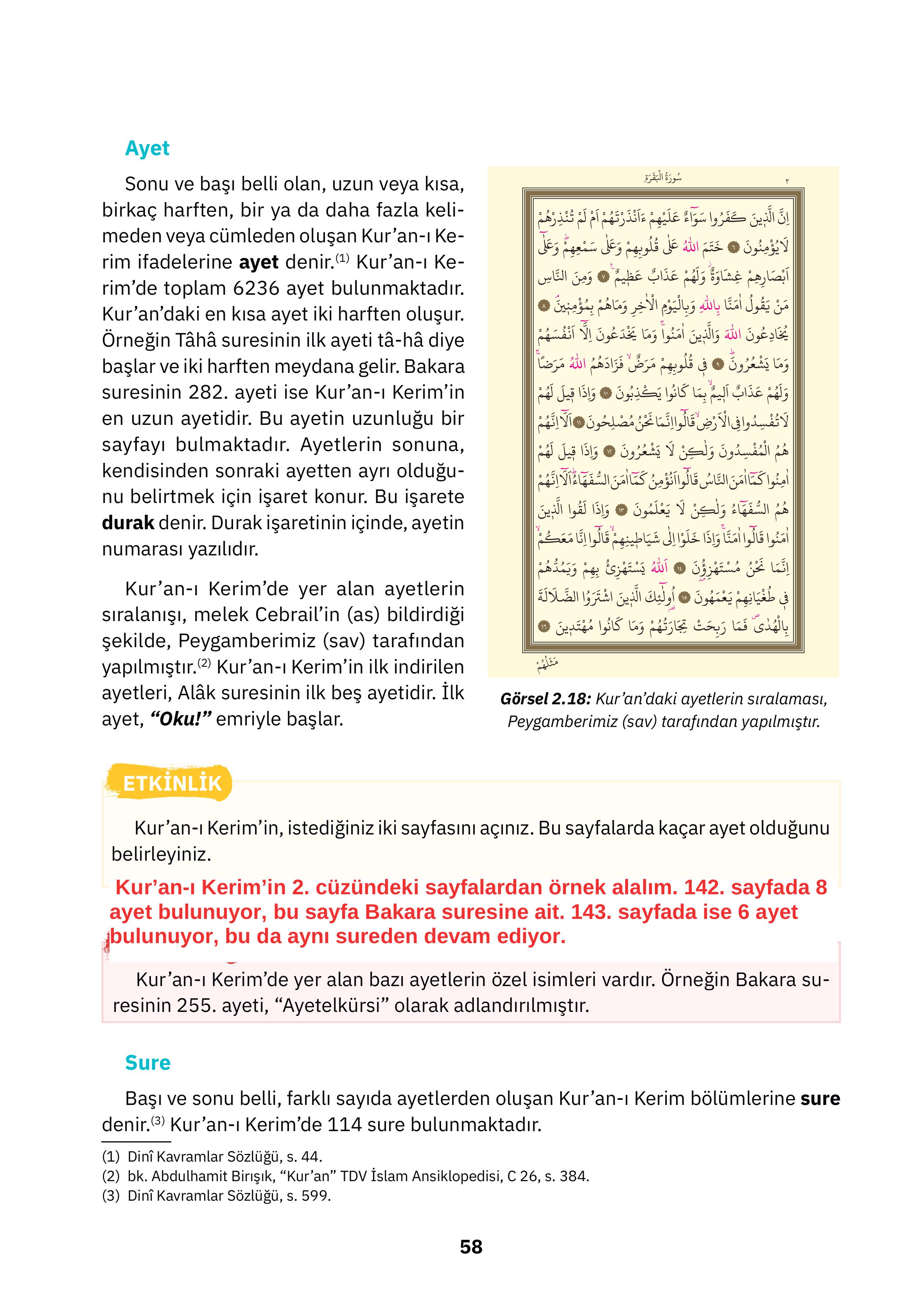 4. Sınıf Sdr İpekyolu Yayıncılık Din Kültürü Ve Ahlak Bilgisi Ders Kitabı Sayfa 58 Cevapları