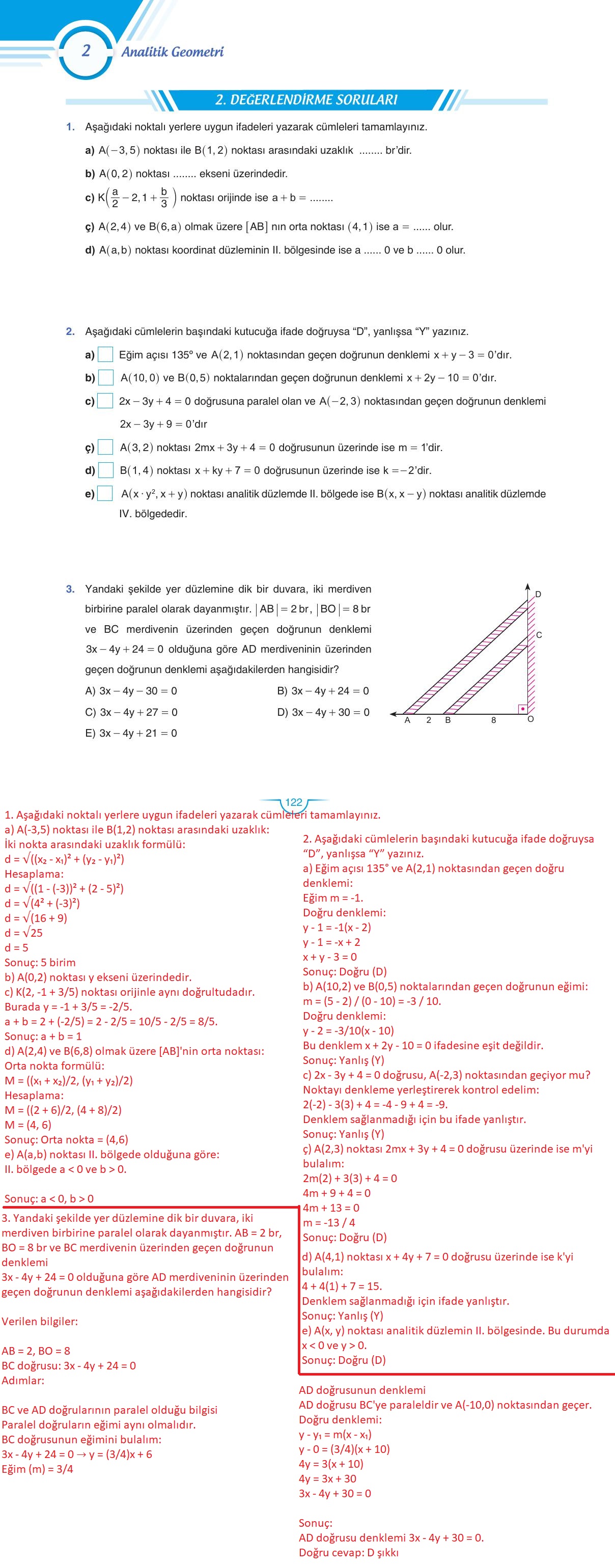 11. Sınıf Sdr Dikey Yayıncılık Matematik Ders Kitabı Sayfa 122 Cevapları 11. Sınıf Sdr Dikey Yayıncılık Matematik Ders Kitabı Sayfa 122 Cevapları