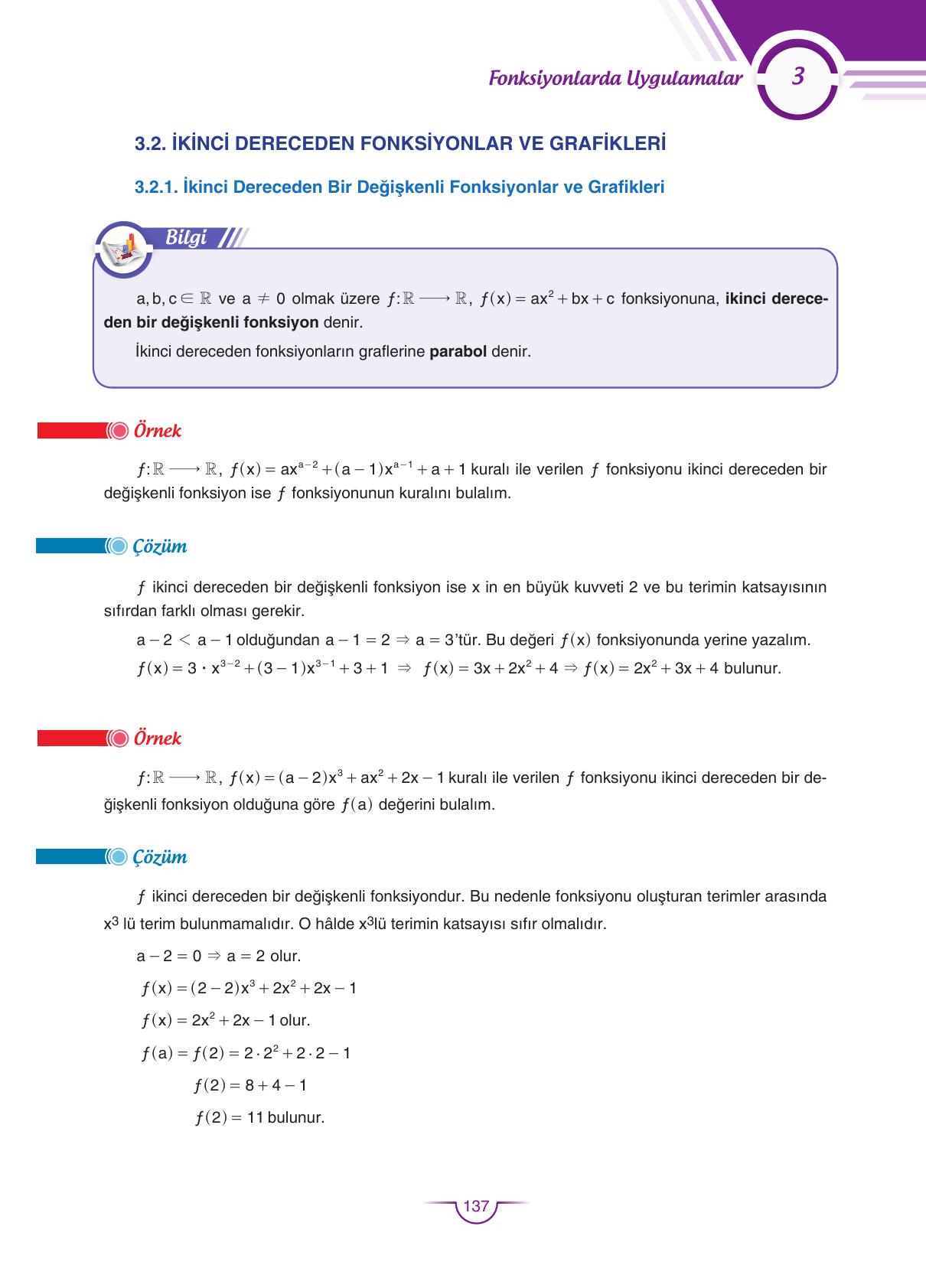 11. Sınıf Sdr Dikey Yayıncılık Matematik Ders Kitabı Sayfa 137 Cevapları