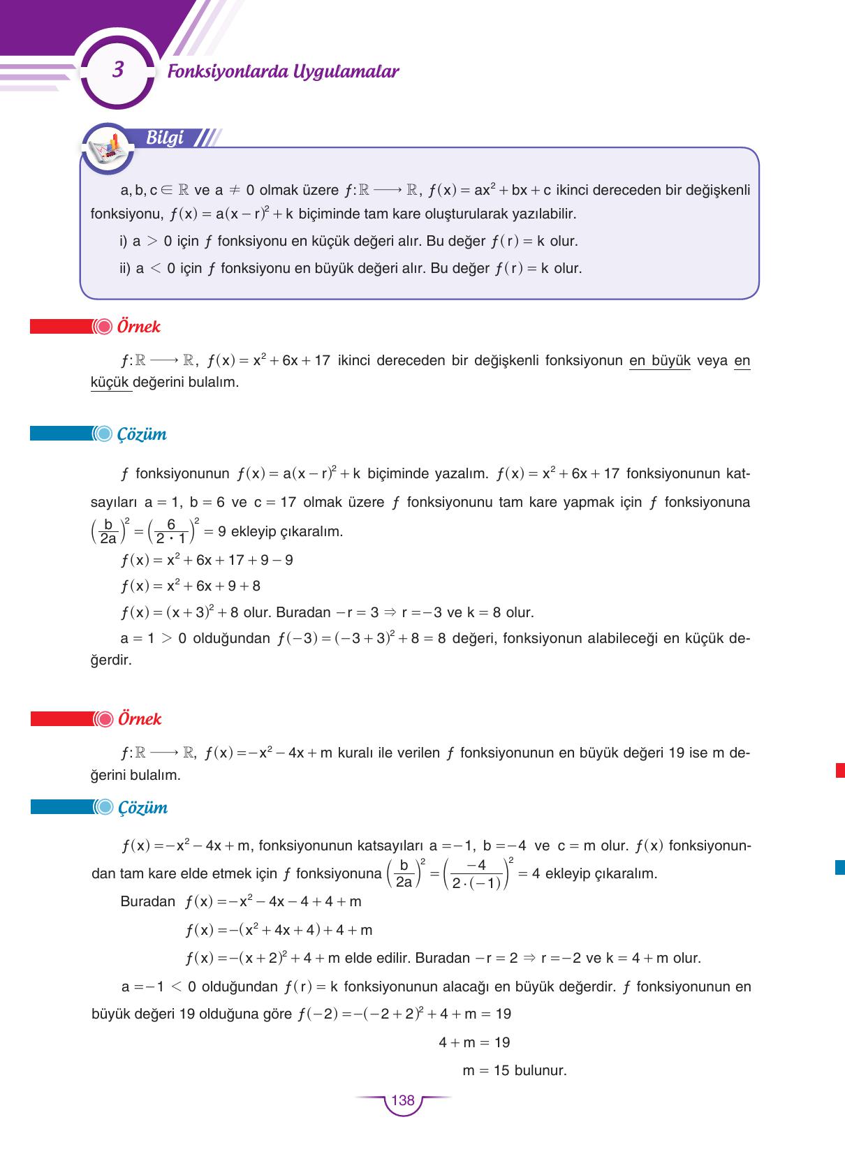 11. Sınıf Sdr Dikey Yayıncılık Matematik Ders Kitabı Sayfa 138 Cevapları