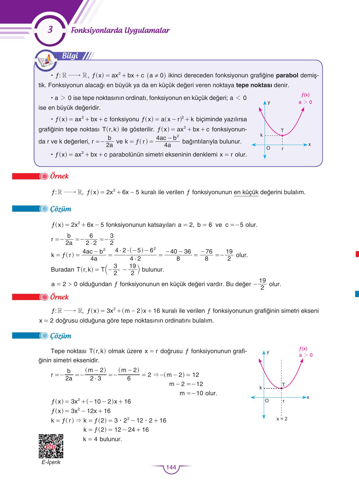 11. Sınıf Sdr Dikey Yayıncılık Matematik Ders Kitabı Sayfa 144 Cevapları