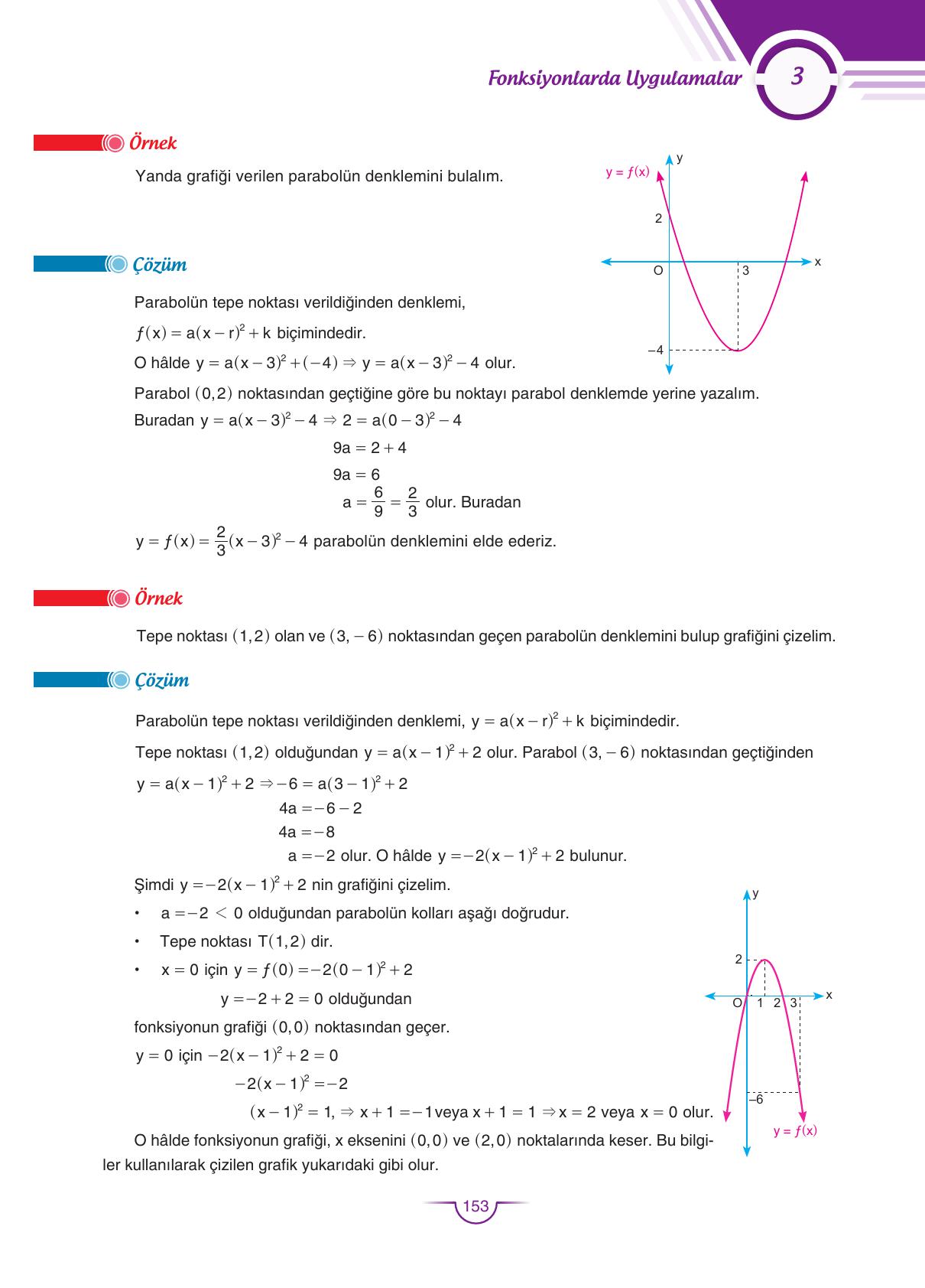 11. Sınıf Sdr Dikey Yayıncılık Matematik Ders Kitabı Sayfa 153 Cevapları