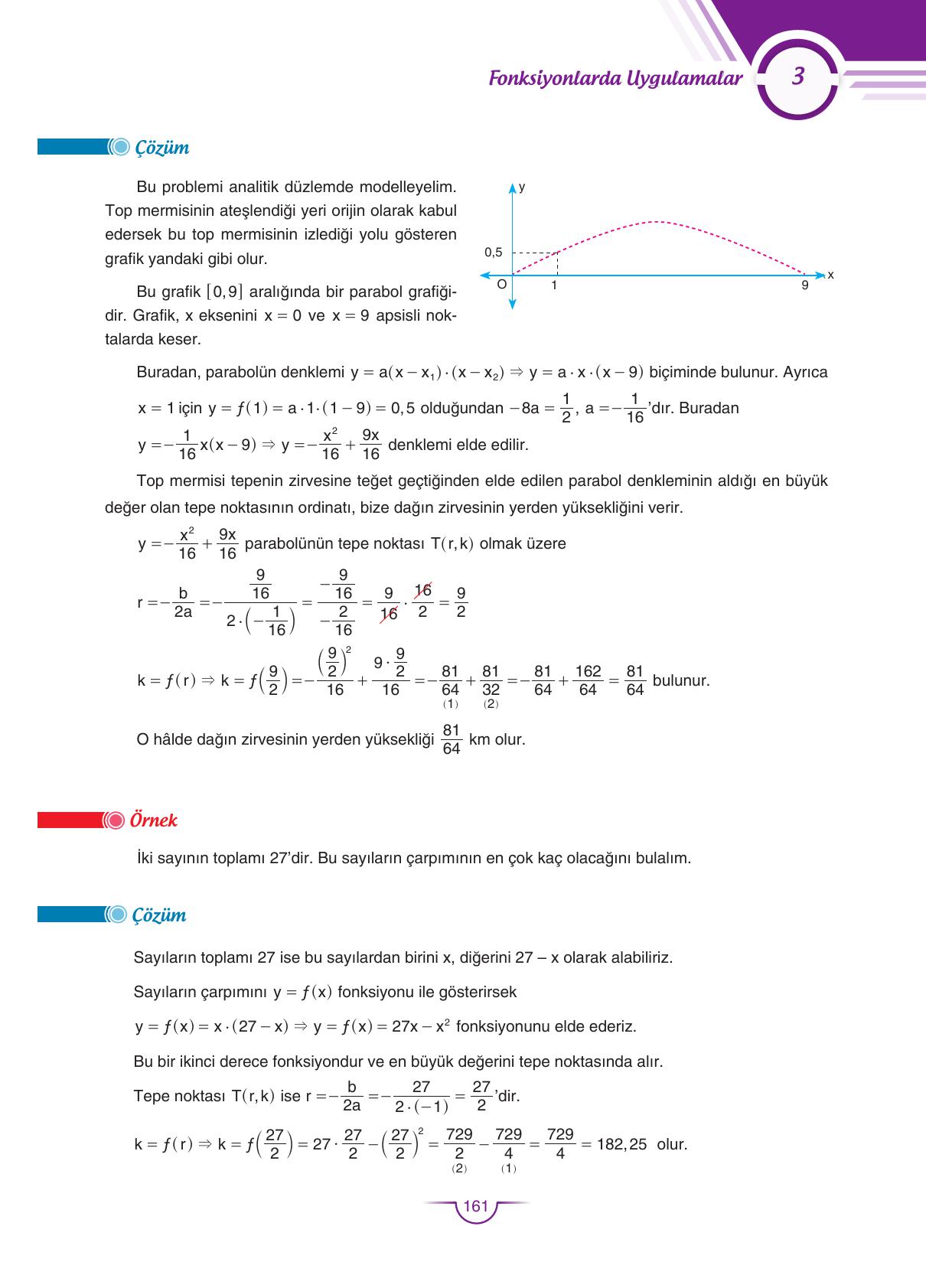 11. Sınıf Sdr Dikey Yayıncılık Matematik Ders Kitabı Sayfa 161 Cevapları 11. Sınıf Sdr Dikey Yayıncılık Matematik Ders Kitabı Sayfa 161 Cevapları