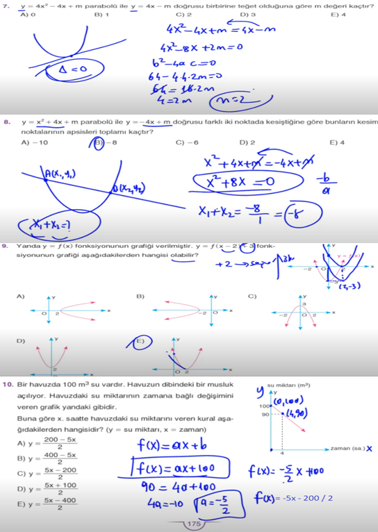 11. Sınıf Sdr Dikey Yayıncılık Matematik Ders Kitabı Sayfa 175 Cevapları