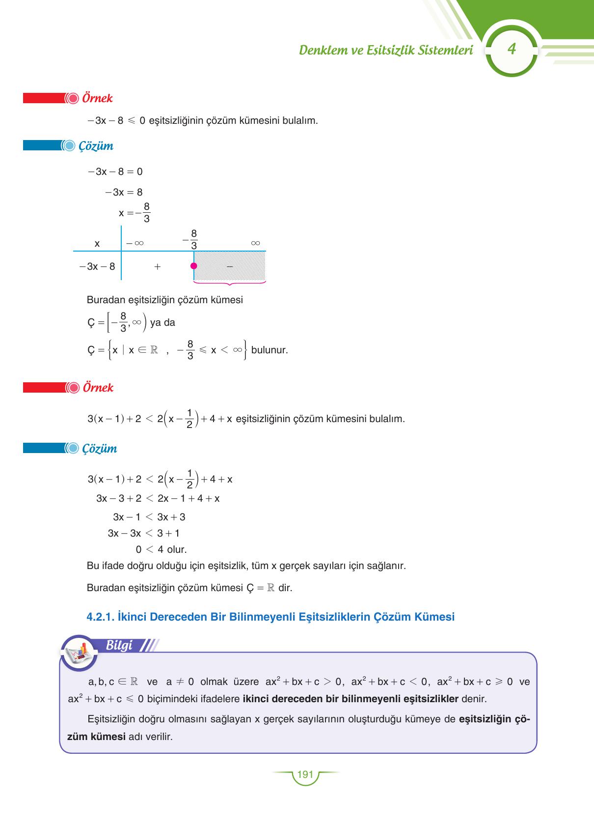 11. Sınıf Sdr Dikey Yayıncılık Matematik Ders Kitabı Sayfa 191 Cevapları 11. Sınıf Sdr Dikey Yayıncılık Matematik Ders Kitabı Sayfa 191 Cevapları