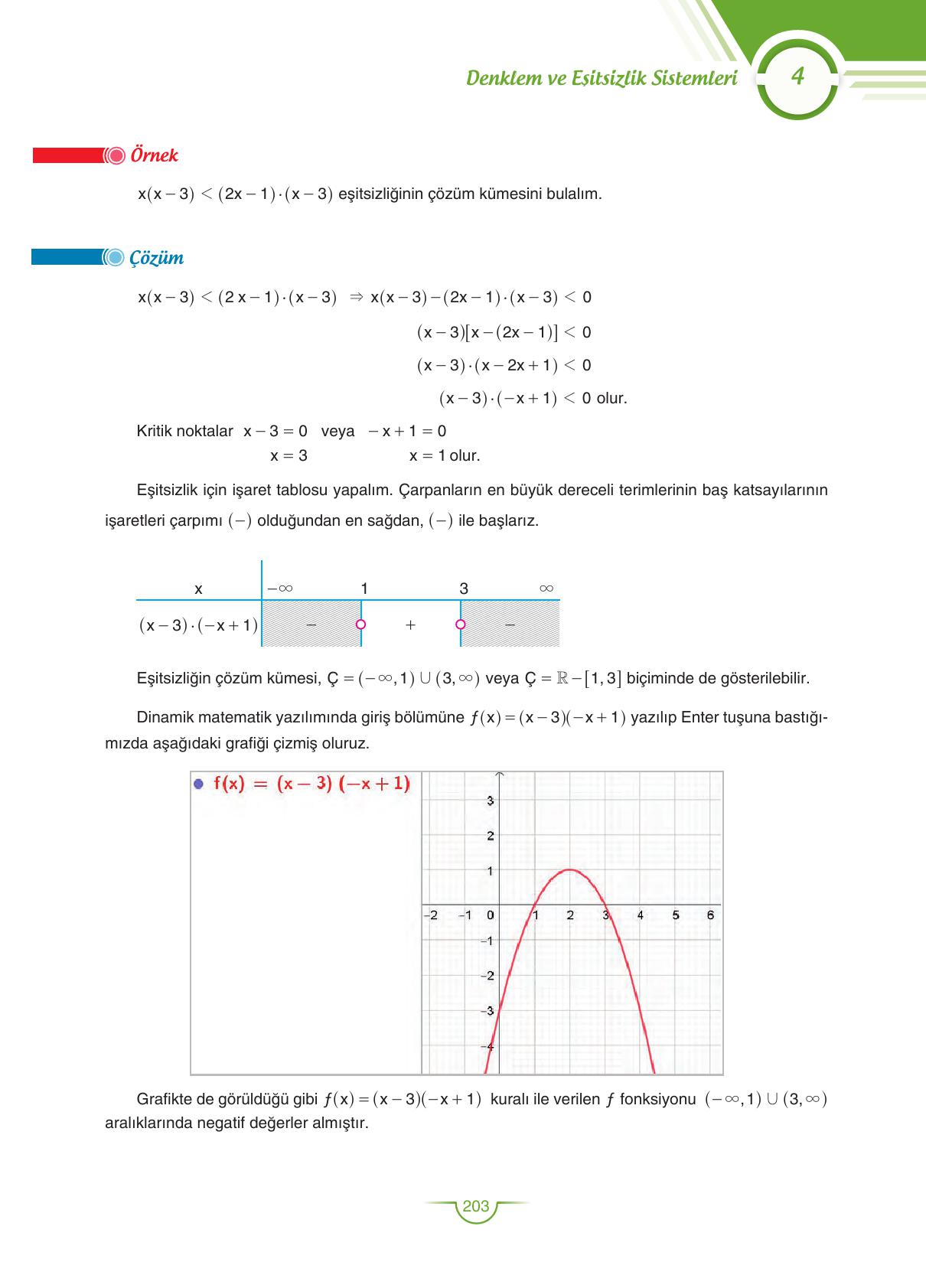 11. Sınıf Sdr Dikey Yayıncılık Matematik Ders Kitabı Sayfa 203 Cevapları