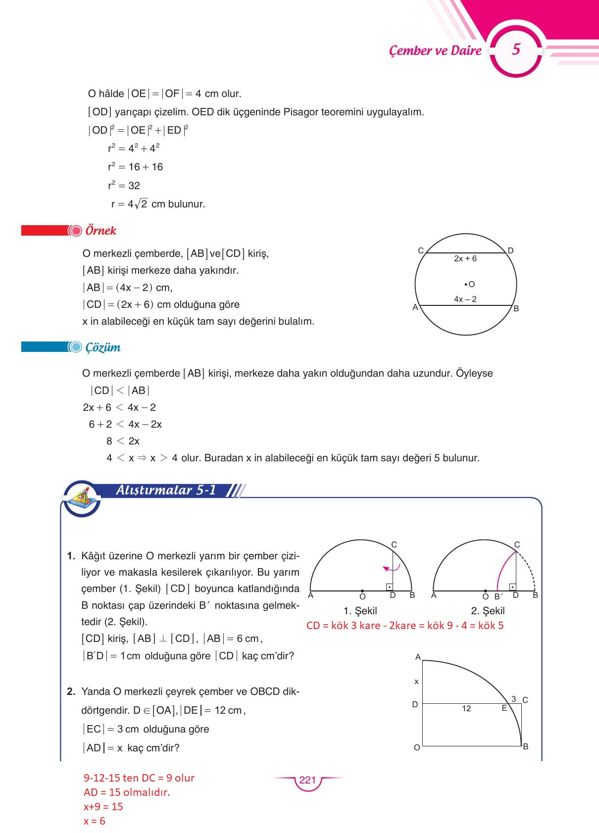 11. Sınıf Sdr Dikey Yayıncılık Matematik Ders Kitabı Sayfa 221 Cevapları