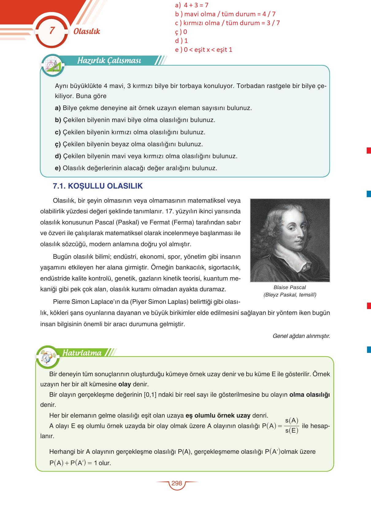 11. Sınıf Sdr Dikey Yayıncılık Matematik Ders Kitabı Sayfa 298 Cevapları