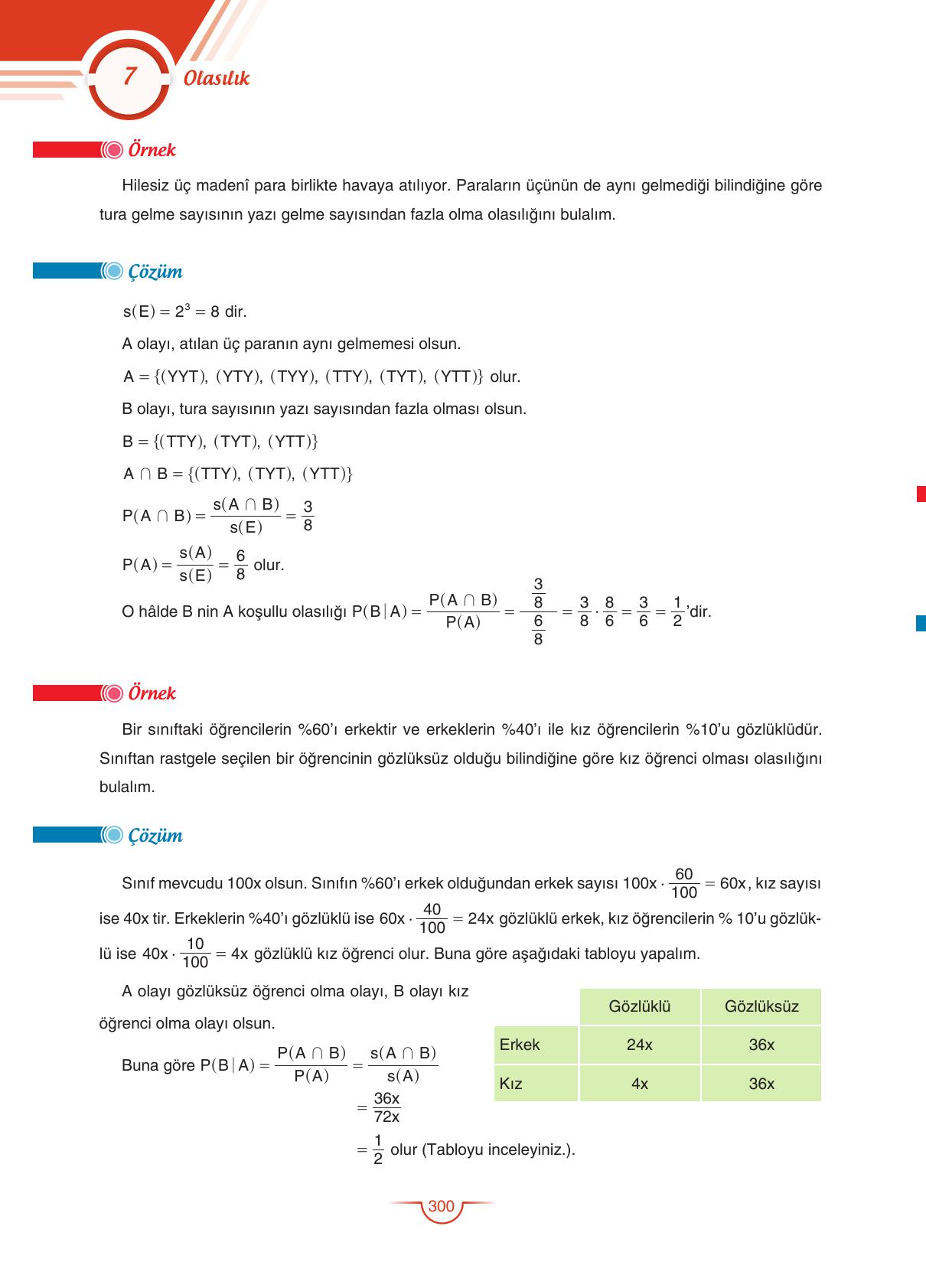 11. Sınıf Sdr Dikey Yayıncılık Matematik Ders Kitabı Sayfa 300 Cevapları