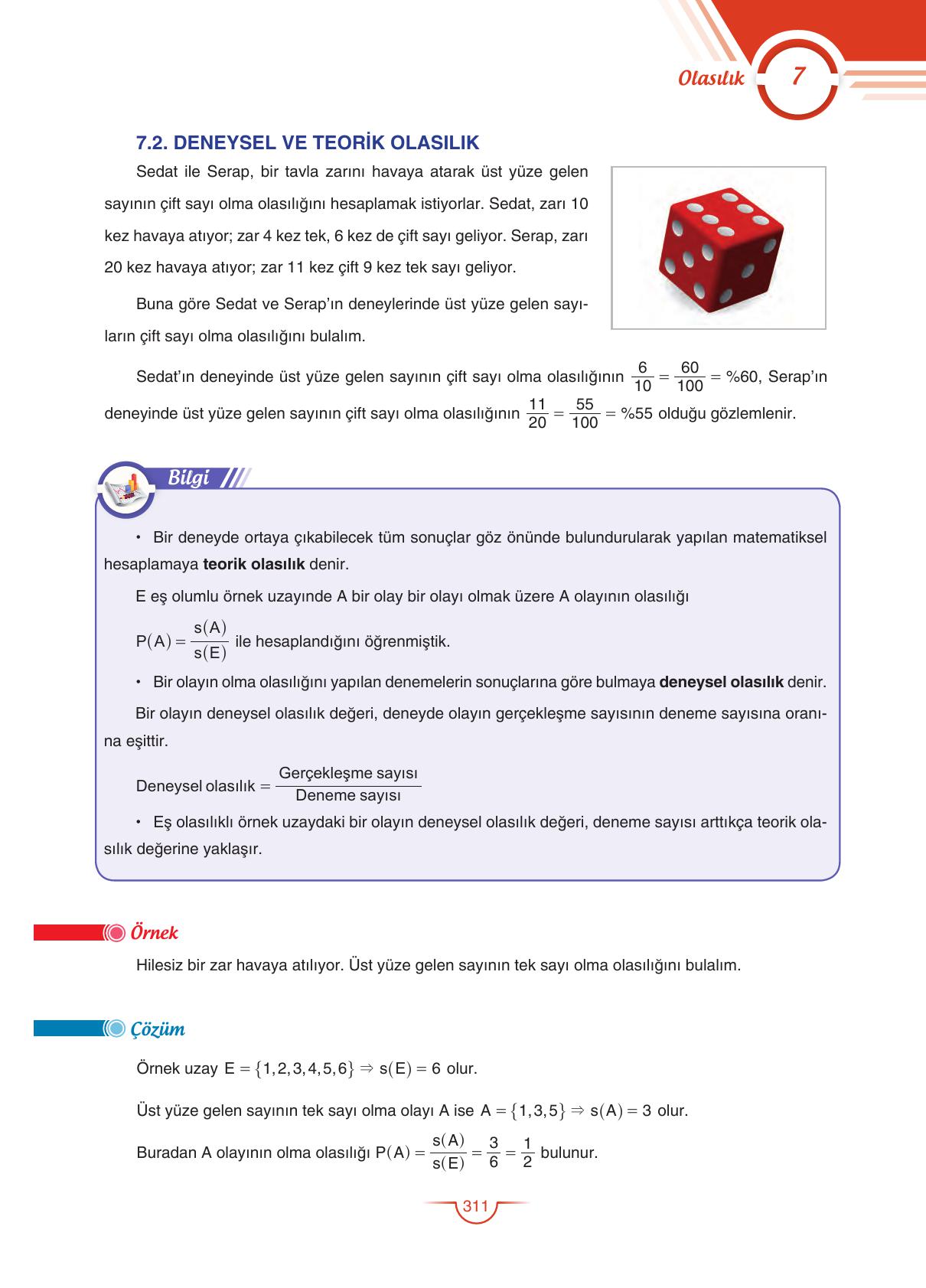 11. Sınıf Sdr Dikey Yayıncılık Matematik Ders Kitabı Sayfa 311 Cevapları
