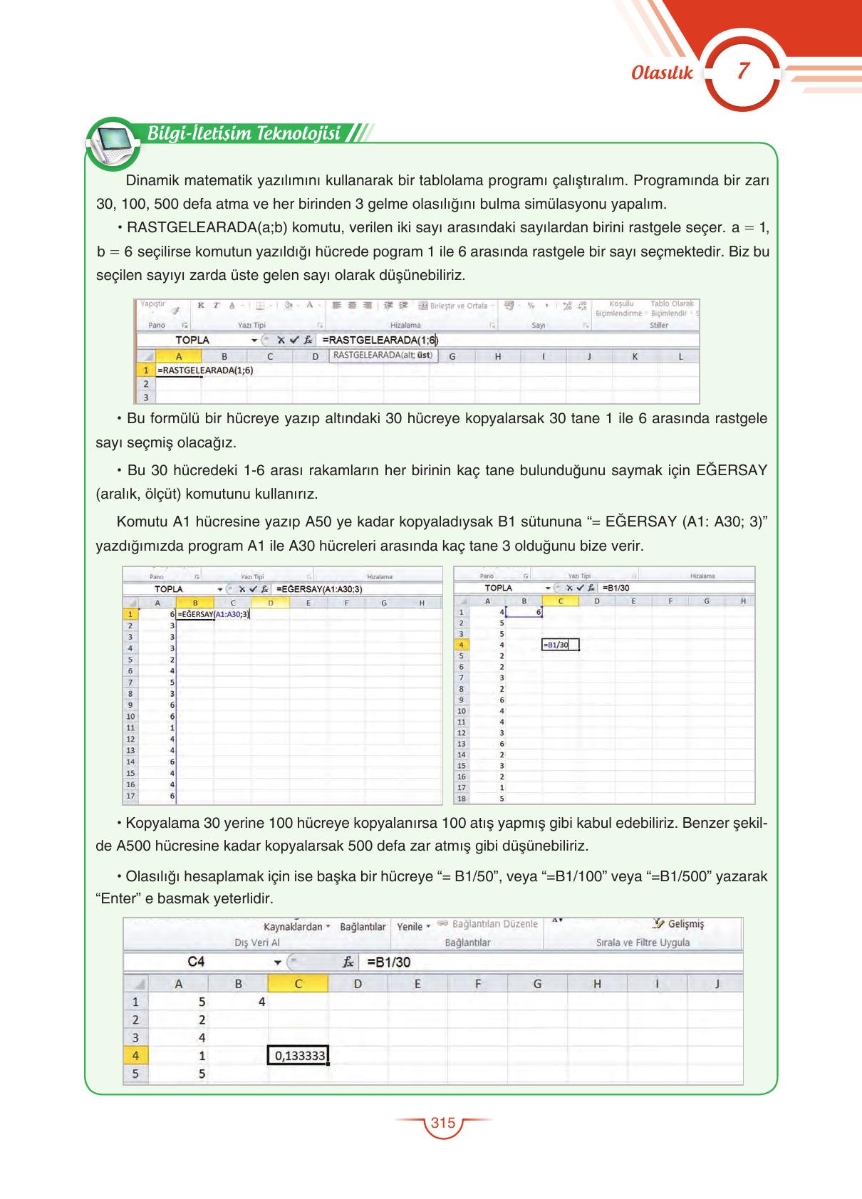 11. Sınıf Sdr Dikey Yayıncılık Matematik Ders Kitabı Sayfa 315 Cevapları