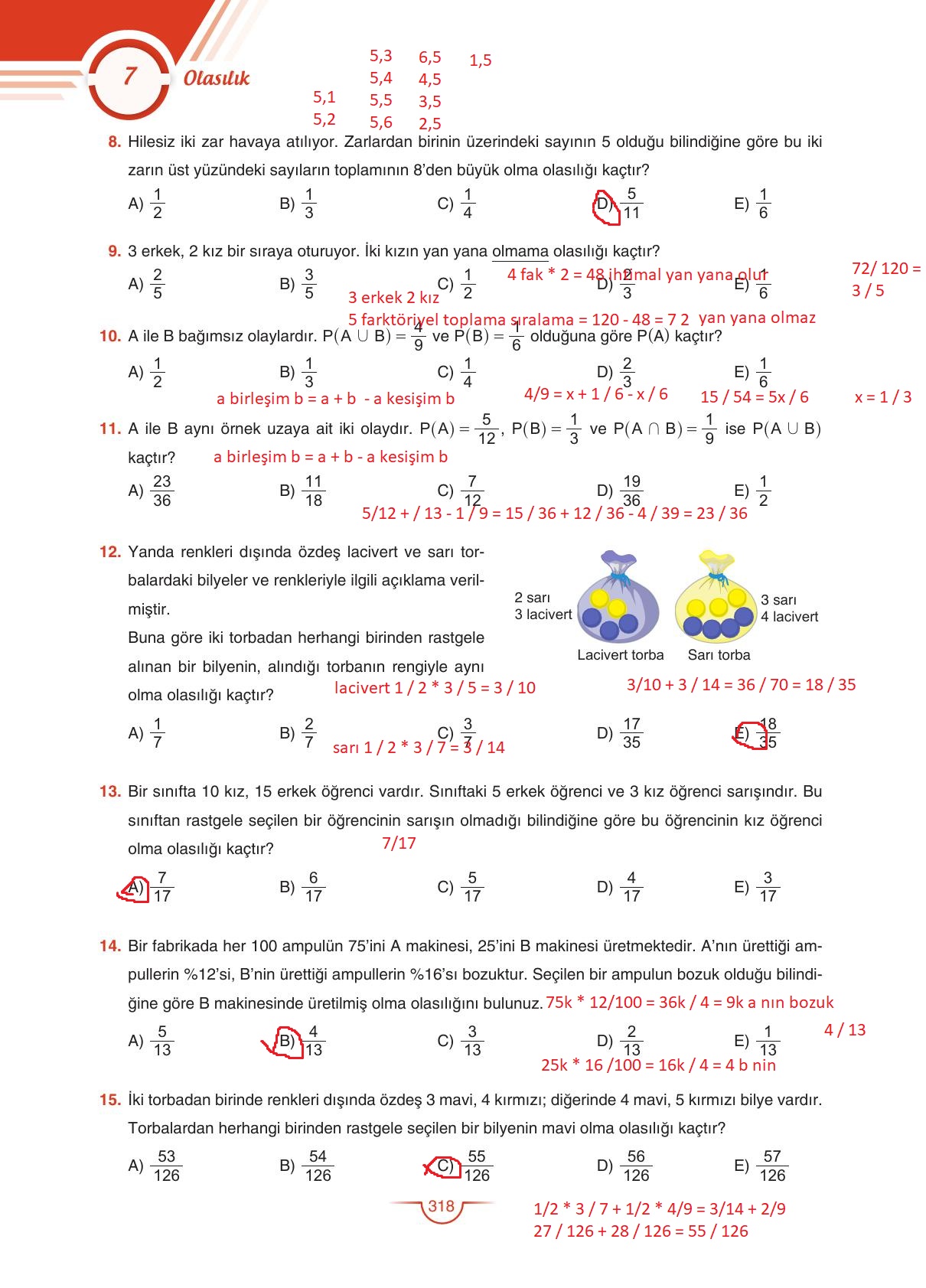 11. Sınıf Sdr Dikey Yayıncılık Matematik Ders Kitabı Sayfa 318 Cevapları 11. Sınıf Sdr Dikey Yayıncılık Matematik Ders Kitabı Sayfa 318 Cevapları