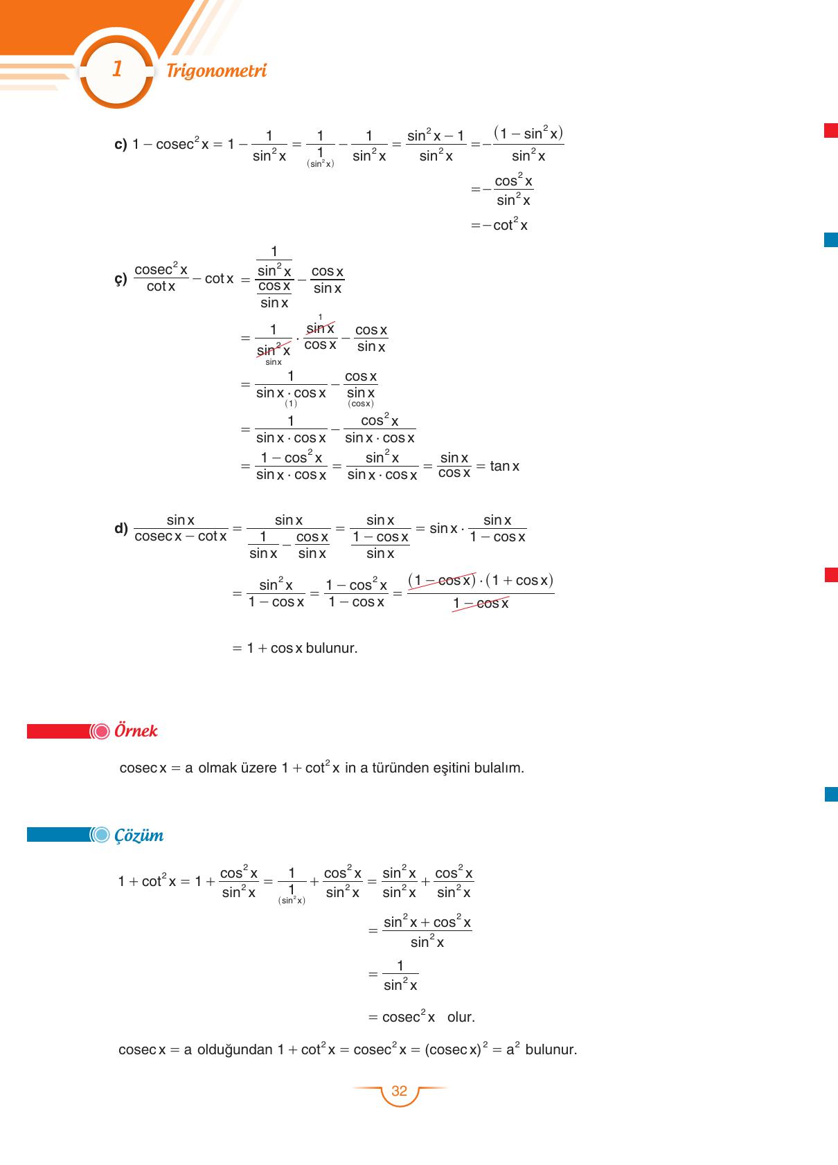 11. Sınıf Sdr Dikey Yayıncılık Matematik Ders Kitabı Sayfa 32 Cevapları 11. Sınıf Sdr Dikey Yayıncılık Matematik Ders Kitabı Sayfa 32 Cevapları