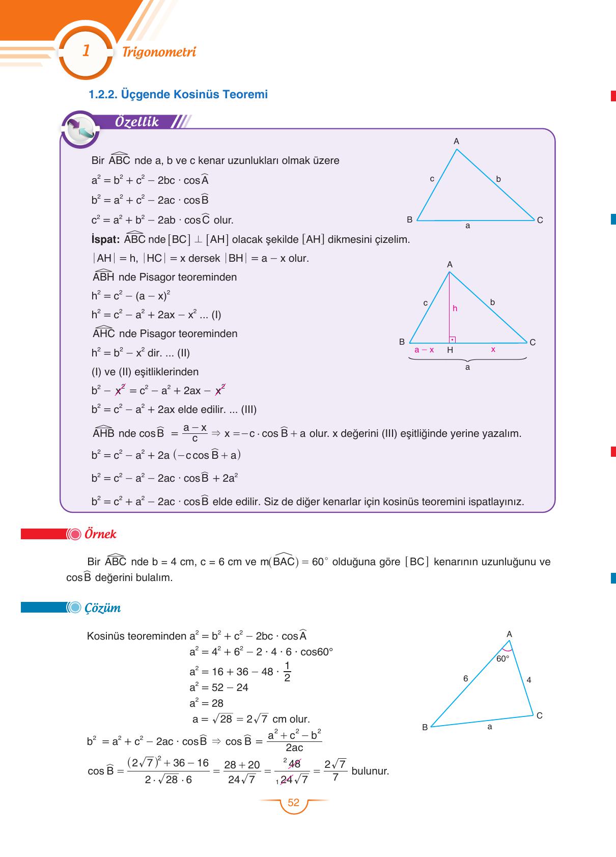 11. Sınıf Sdr Dikey Yayıncılık Matematik Ders Kitabı Sayfa 52 Cevapları