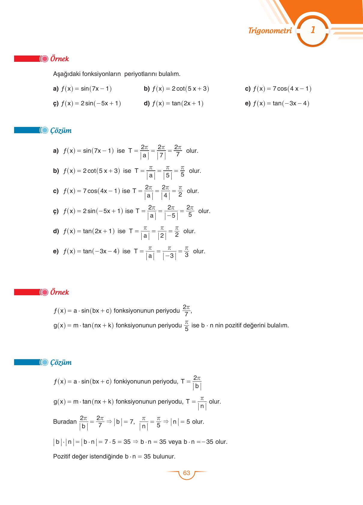 11. Sınıf Sdr Dikey Yayıncılık Matematik Ders Kitabı Sayfa 63 Cevapları 11. Sınıf Sdr Dikey Yayıncılık Matematik Ders Kitabı Sayfa 63 Cevapları