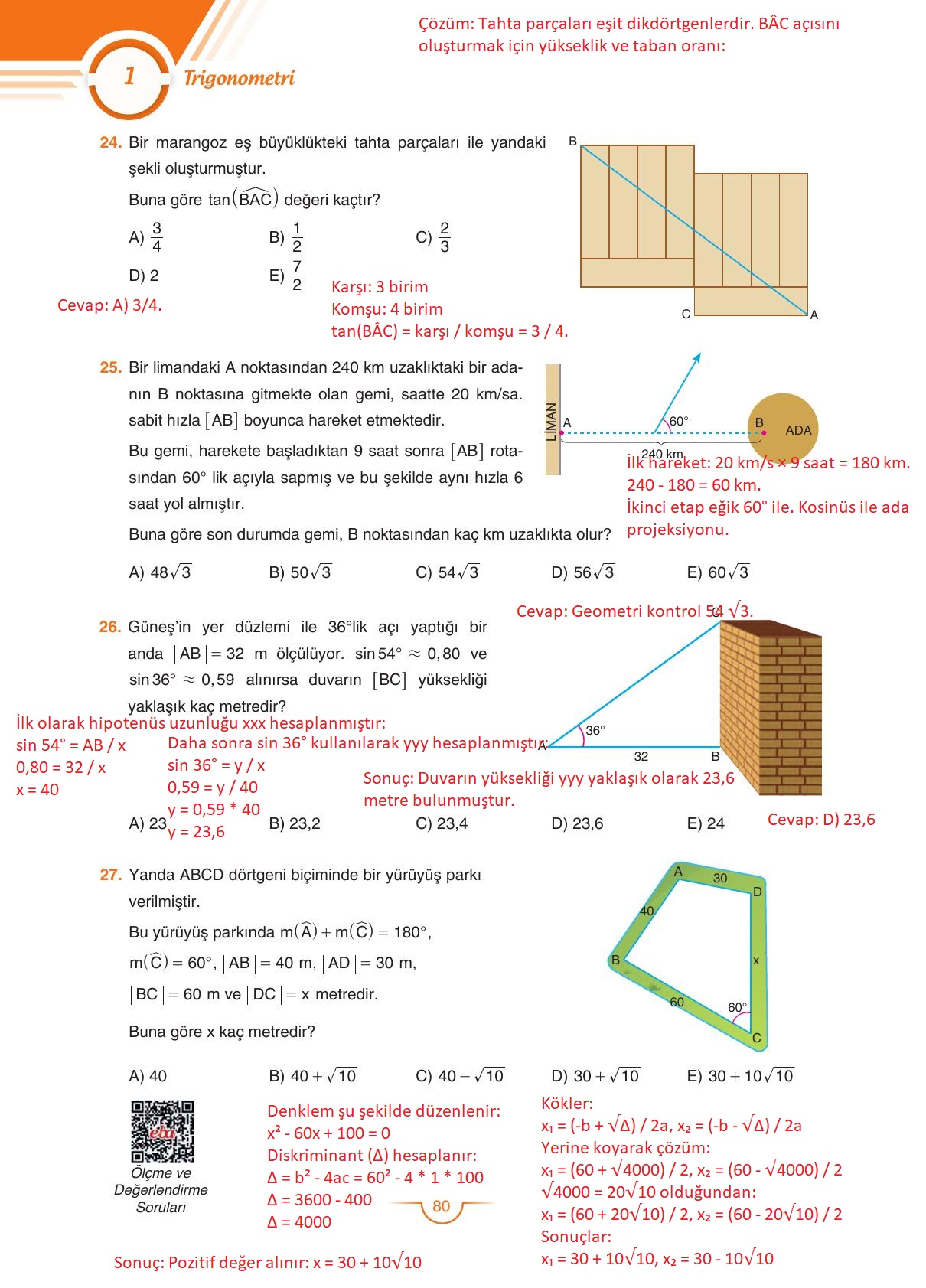 11. Sınıf Sdr Dikey Yayıncılık Matematik Ders Kitabı Sayfa 80 Cevapları 11. Sınıf Sdr Dikey Yayıncılık Matematik Ders Kitabı Sayfa 80 Cevapları