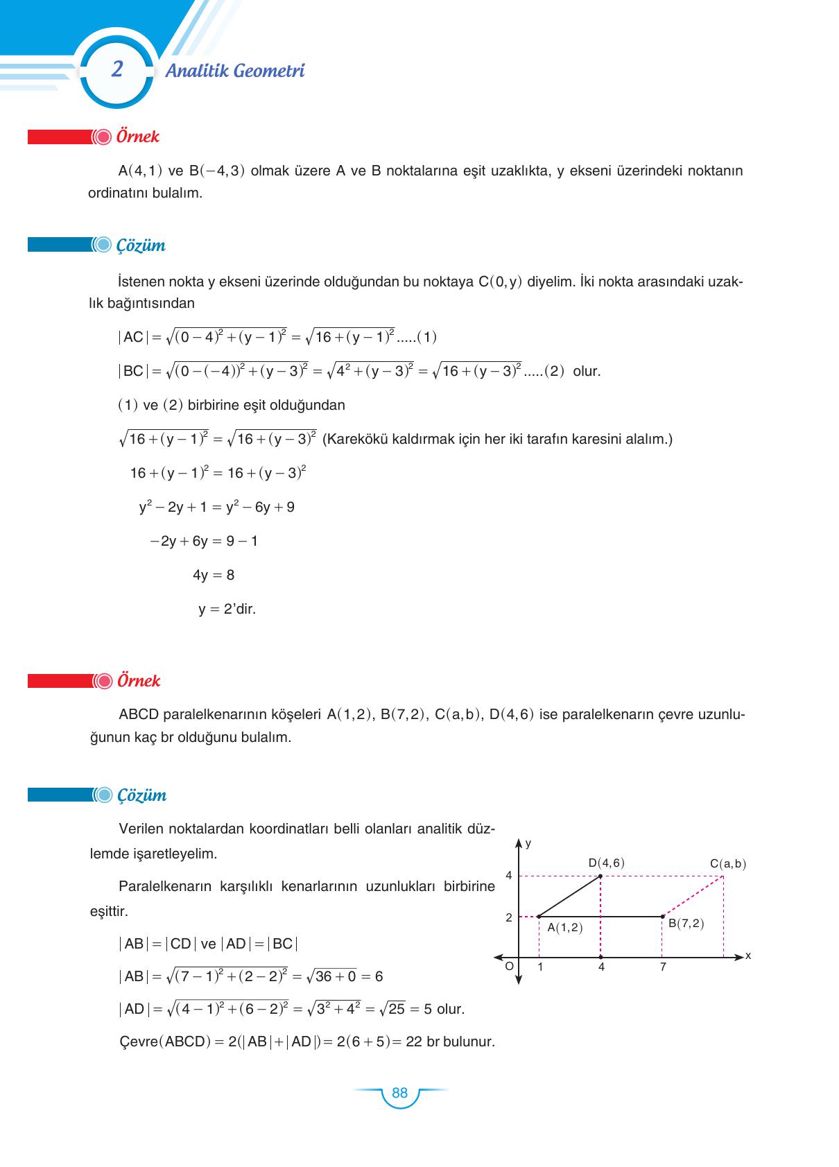 11. Sınıf Sdr Dikey Yayıncılık Matematik Ders Kitabı Sayfa 88 Cevapları