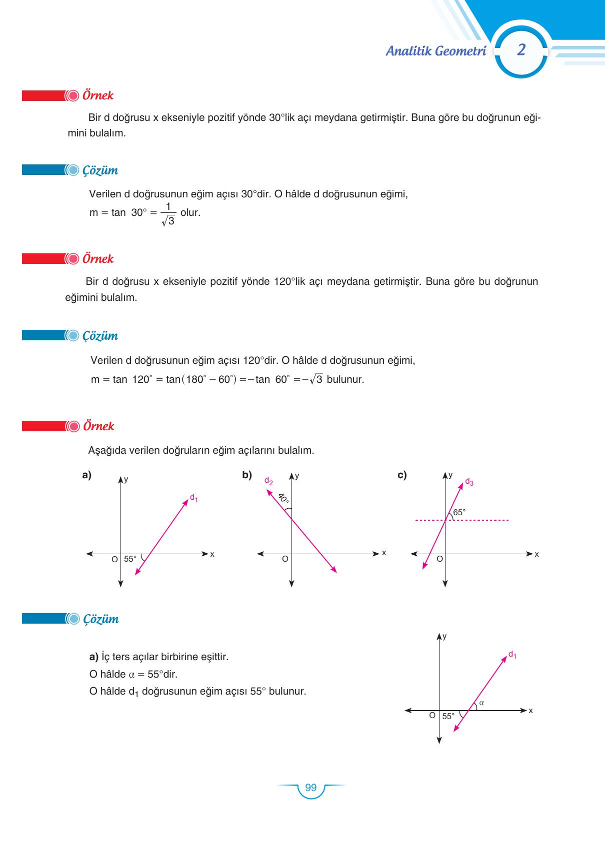 11. Sınıf Sdr Dikey Yayıncılık Matematik Ders Kitabı Sayfa 99 Cevapları
