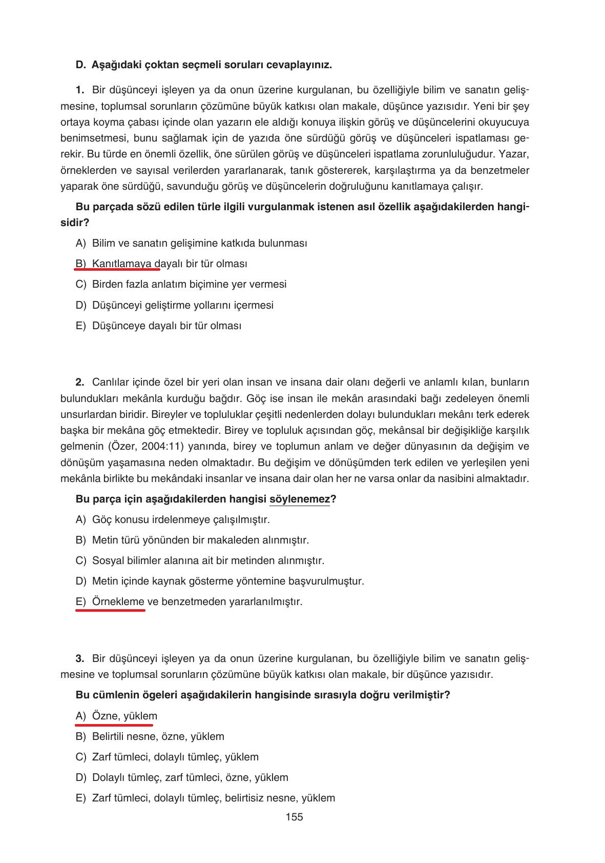 11. Sınıf Gizem Yayınları Türk Dili Ve Edebiyatı Ders Kitabı Sayfa 155 Cevapları 11. Sınıf Gizem Yayınları Türk Dili Ve Edebiyatı Ders Kitabı Sayfa 155 Cevapları