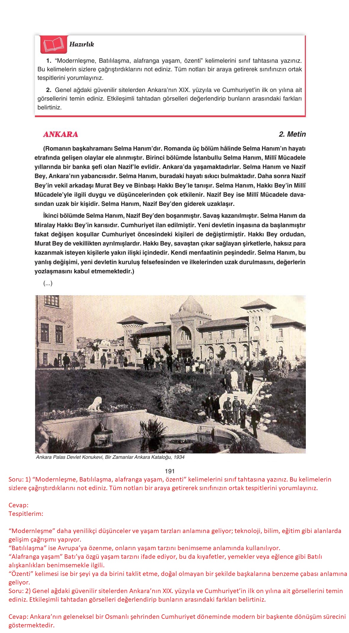 11. Sınıf Gizem Yayınları Türk Dili Ve Edebiyatı Ders Kitabı Sayfa 191 Cevapları 11. Sınıf Gizem Yayınları Türk Dili Ve Edebiyatı Ders Kitabı Sayfa 191 Cevapları