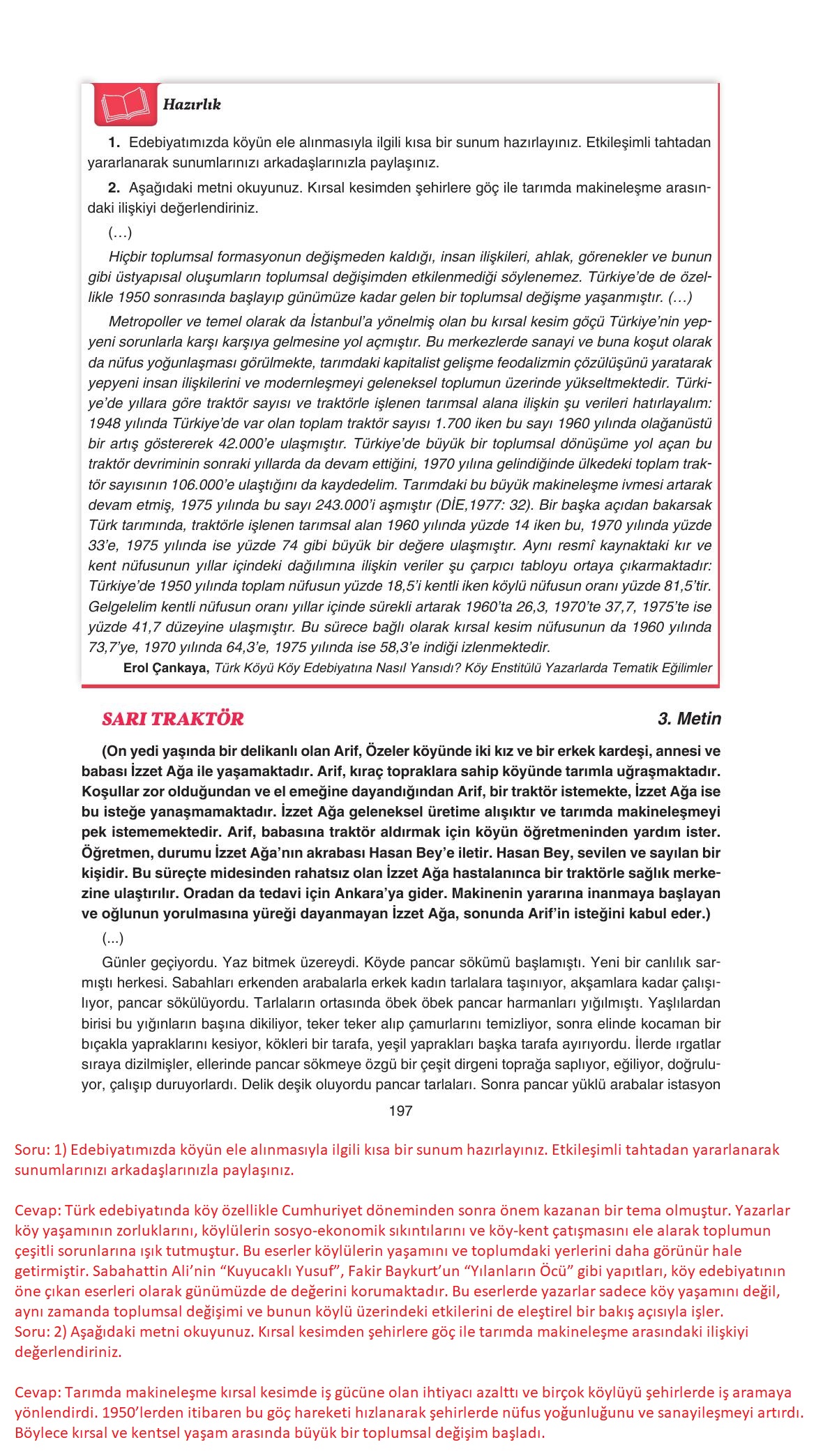 11. Sınıf Gizem Yayınları Türk Dili Ve Edebiyatı Ders Kitabı Sayfa 197 Cevapları 11. Sınıf Gizem Yayınları Türk Dili Ve Edebiyatı Ders Kitabı Sayfa 197 Cevapları