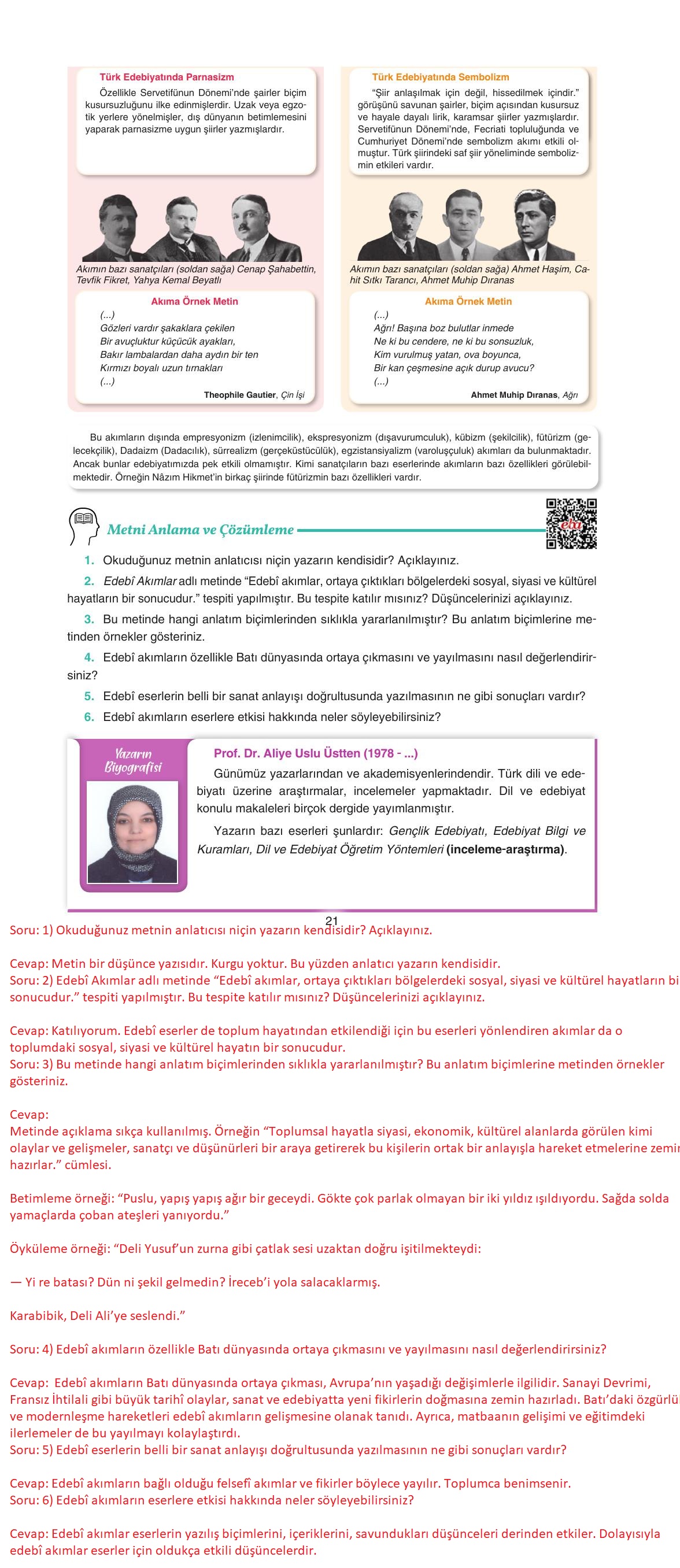 11. Sınıf Gizem Yayınları Türk Dili Ve Edebiyatı Ders Kitabı Sayfa 21 Cevapları 11. Sınıf Gizem Yayınları Türk Dili Ve Edebiyatı Ders Kitabı Sayfa 21 Cevapları