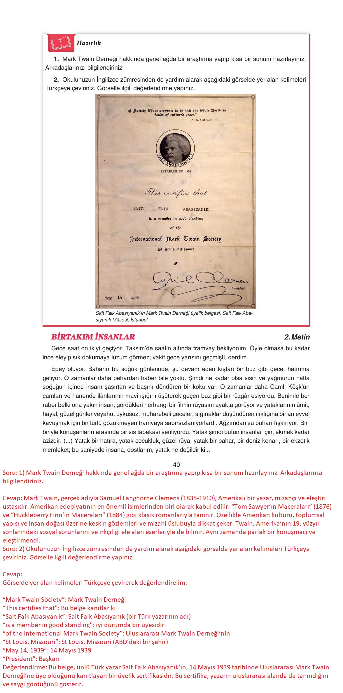 11. Sınıf Gizem Yayınları Türk Dili Ve Edebiyatı Ders Kitabı Sayfa 40 Cevapları 11. Sınıf Gizem Yayınları Türk Dili Ve Edebiyatı Ders Kitabı Sayfa 40 Cevapları
