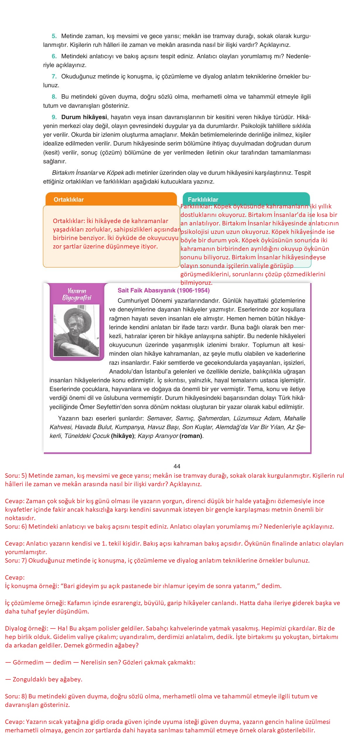 11. Sınıf Gizem Yayınları Türk Dili Ve Edebiyatı Ders Kitabı Sayfa 44 Cevapları 11. Sınıf Gizem Yayınları Türk Dili Ve Edebiyatı Ders Kitabı Sayfa 44 Cevapları