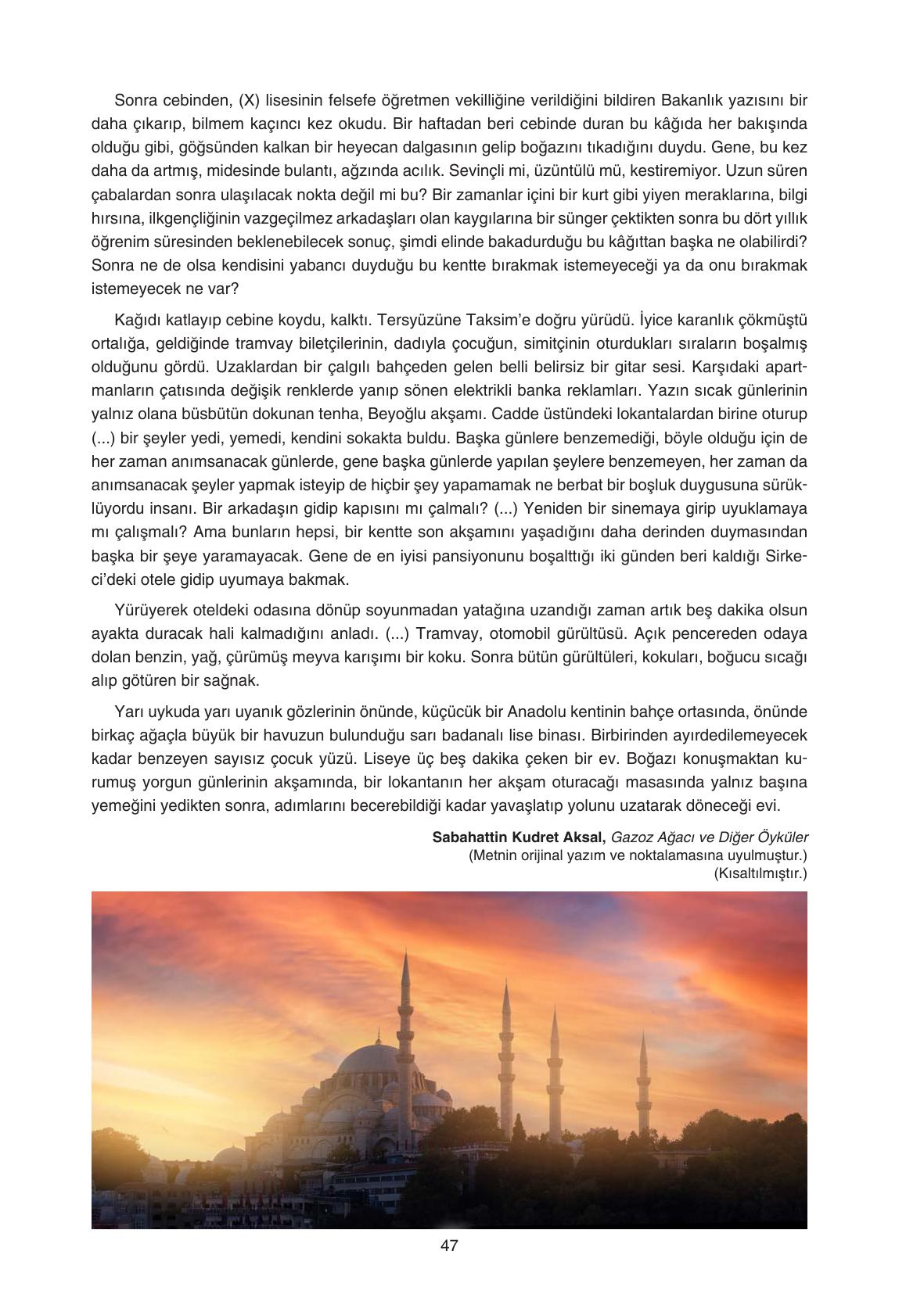 11. Sınıf Gizem Yayınları Türk Dili Ve Edebiyatı Ders Kitabı Sayfa 47 Cevapları 11. Sınıf Gizem Yayınları Türk Dili Ve Edebiyatı Ders Kitabı Sayfa 47 Cevapları
