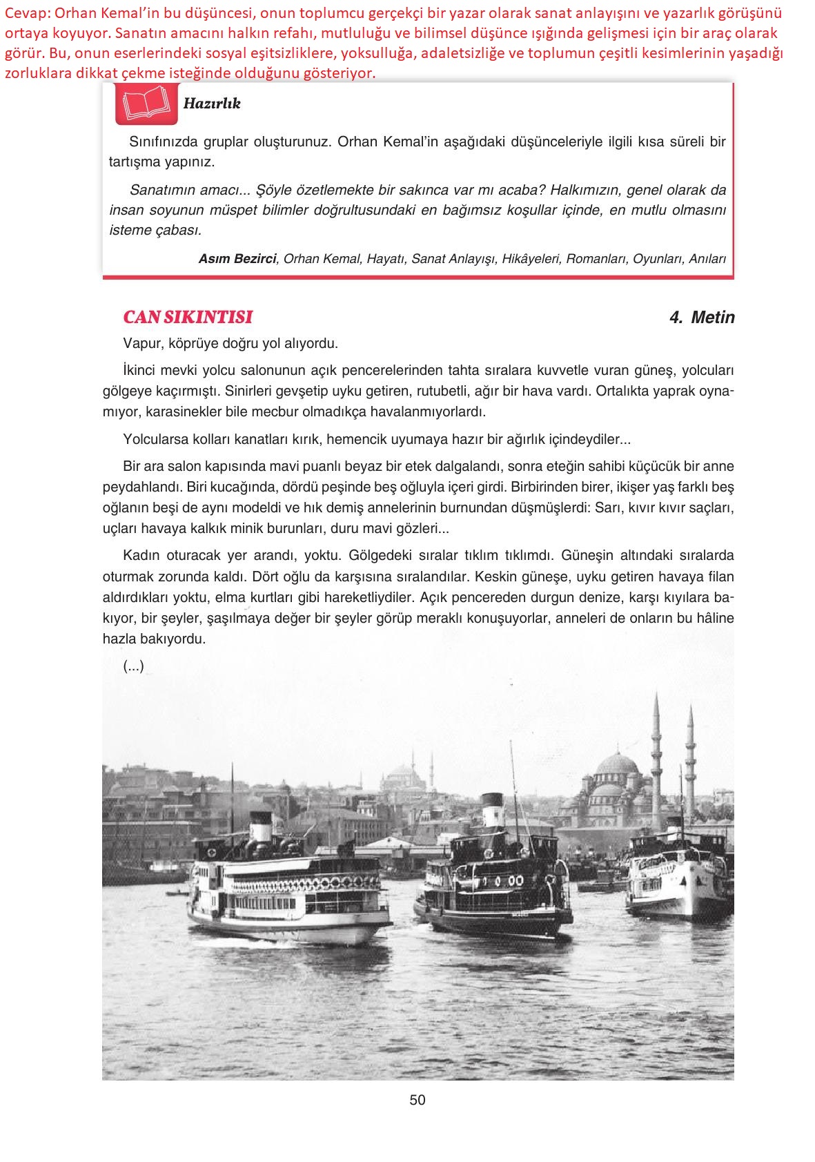 11. Sınıf Gizem Yayınları Türk Dili Ve Edebiyatı Ders Kitabı Sayfa 50 Cevapları 11. Sınıf Gizem Yayınları Türk Dili Ve Edebiyatı Ders Kitabı Sayfa 50 Cevapları