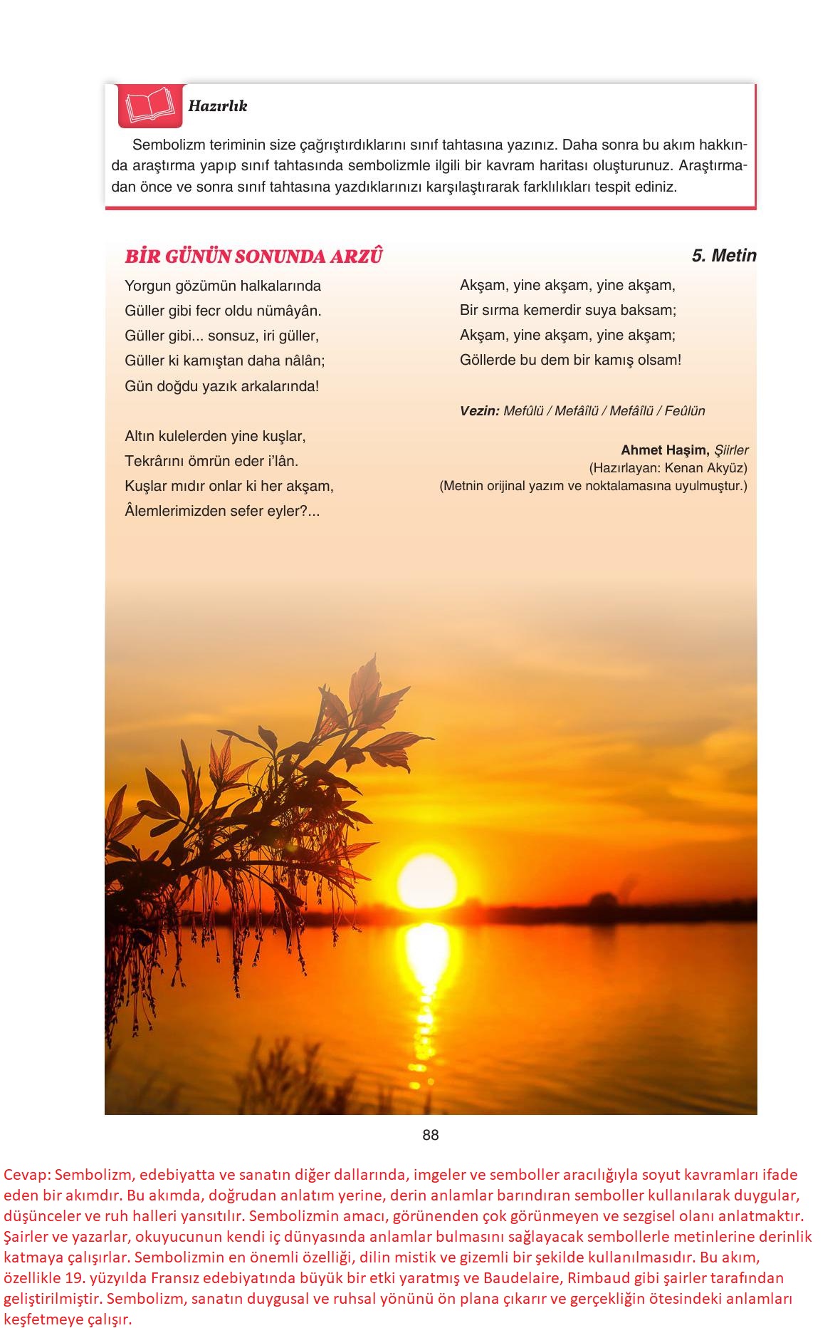 11. Sınıf Gizem Yayınları Türk Dili Ve Edebiyatı Ders Kitabı Sayfa 88 Cevapları 11. Sınıf Gizem Yayınları Türk Dili Ve Edebiyatı Ders Kitabı Sayfa 88 Cevapları